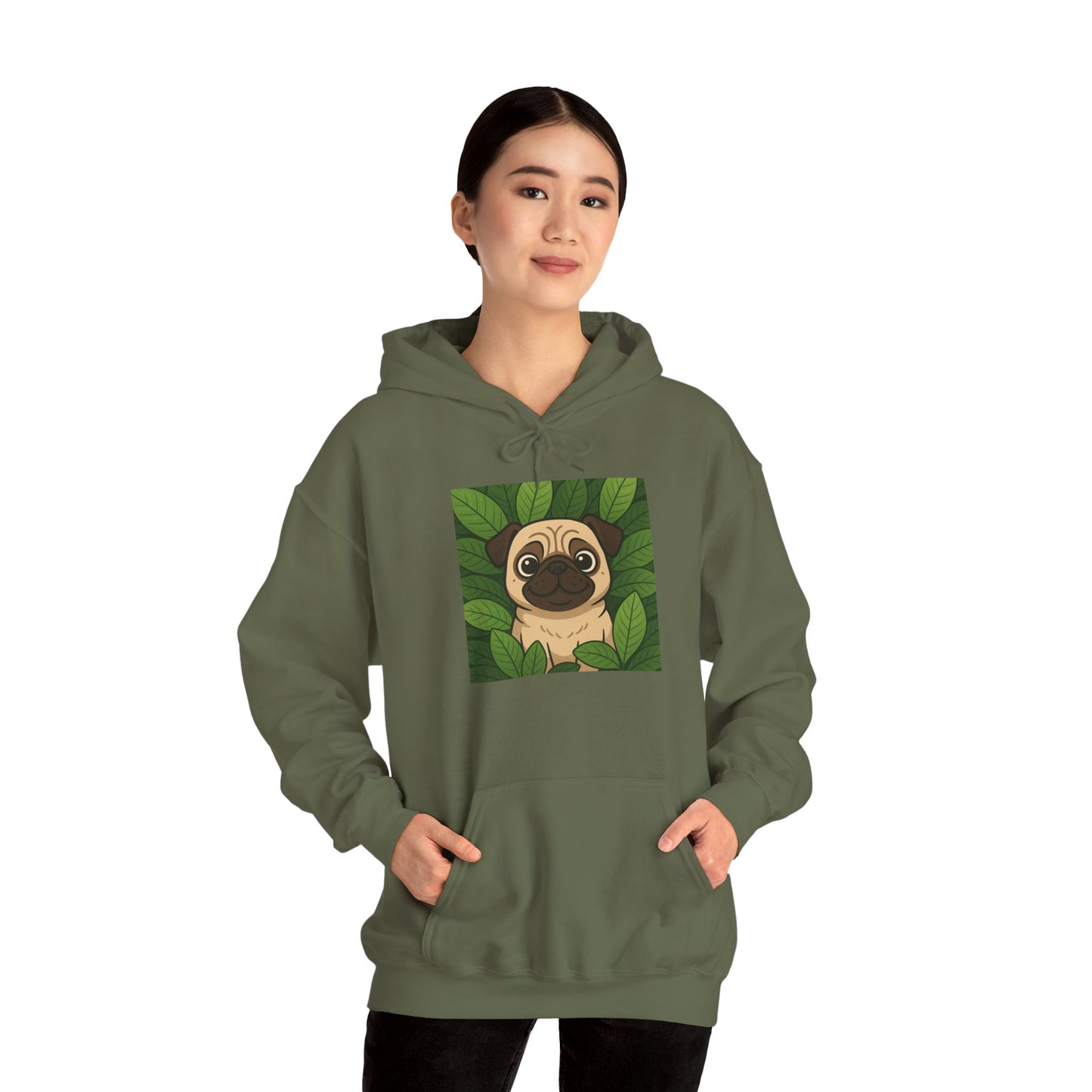 'PUG DOG' Hoodie, Unisex Heavy Blend Sweatshirt, Hooded Sweater, Hooded Jumper.