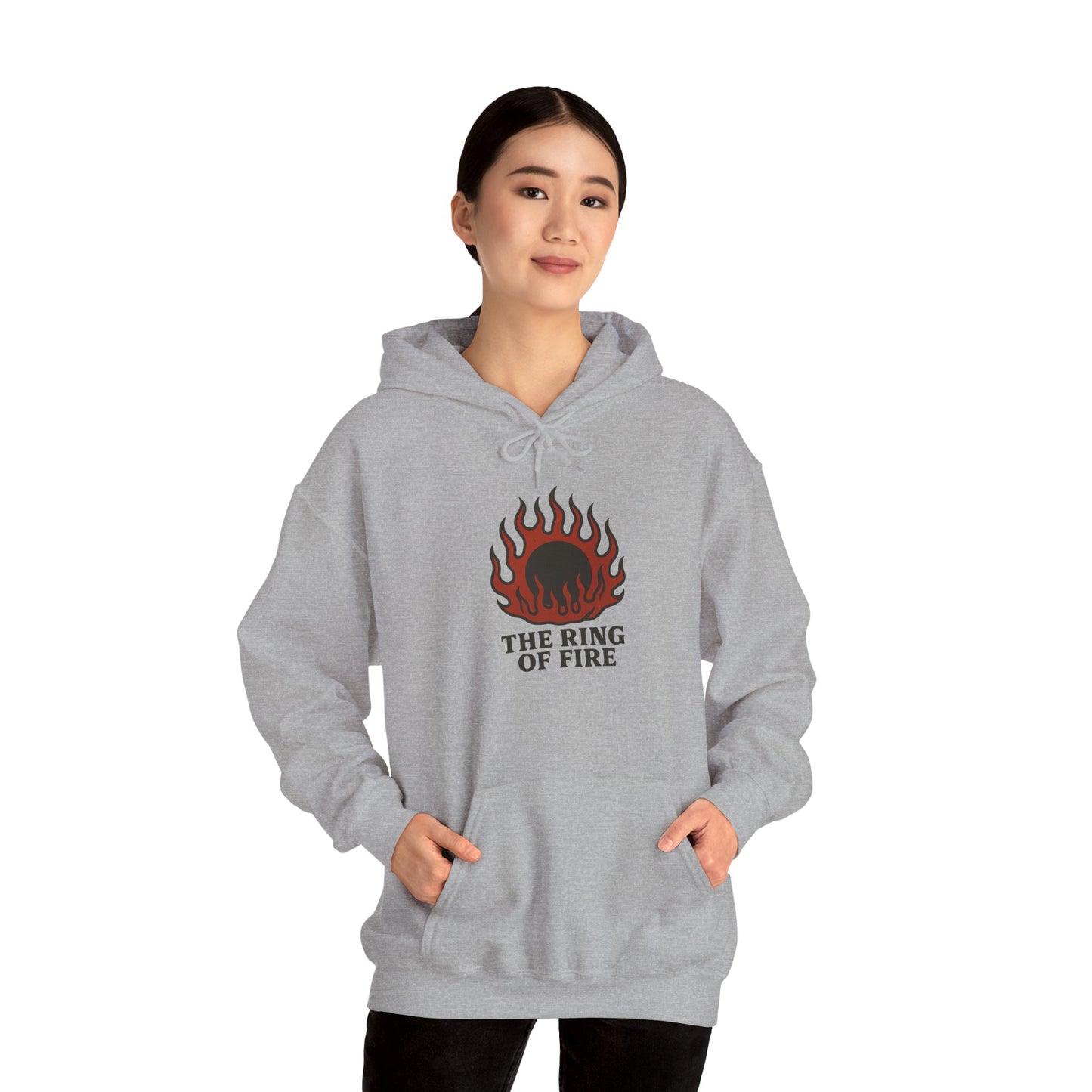 'THE RING OF FIRE' Hoodie, Unisex Heavy Blend Sweatshirt, Hooded Sweater, Hooded Jumper.
