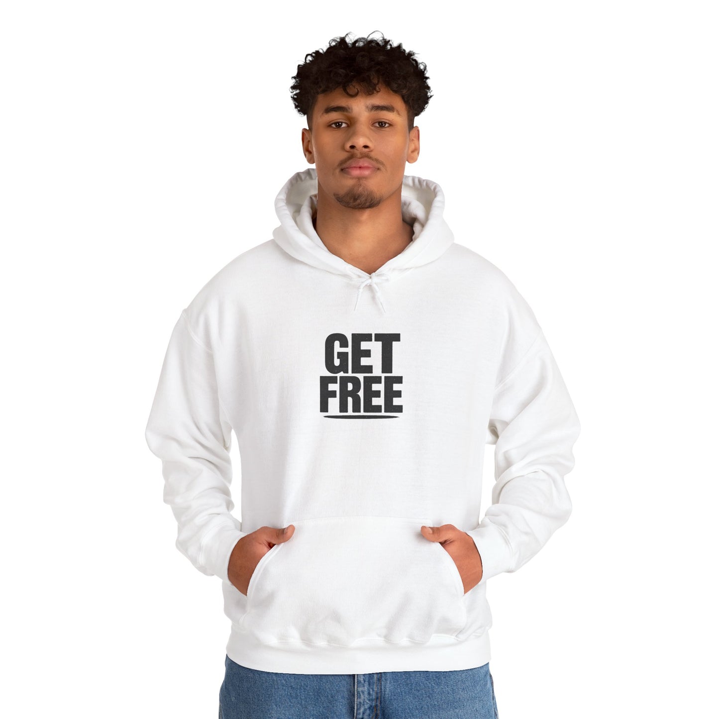 'GET FREE' Hoodie, Unisex Heavy Blend Sweatshirt, Hooded Sweater, Hooded Jumper.