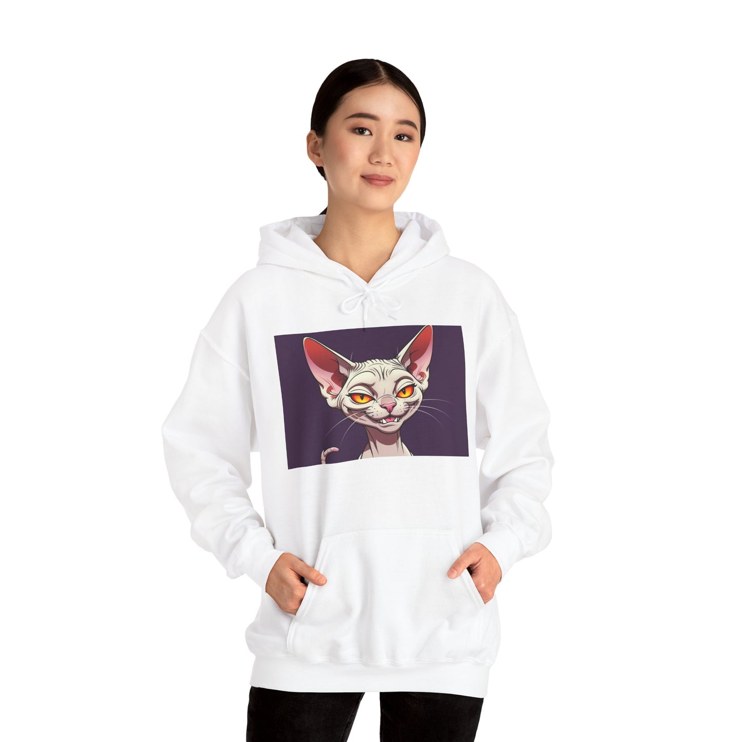 'EVIL KITTY' Hoodie, Unisex Heavy Blend Sweatshirt, Hooded Sweater, Hooded Jumper.