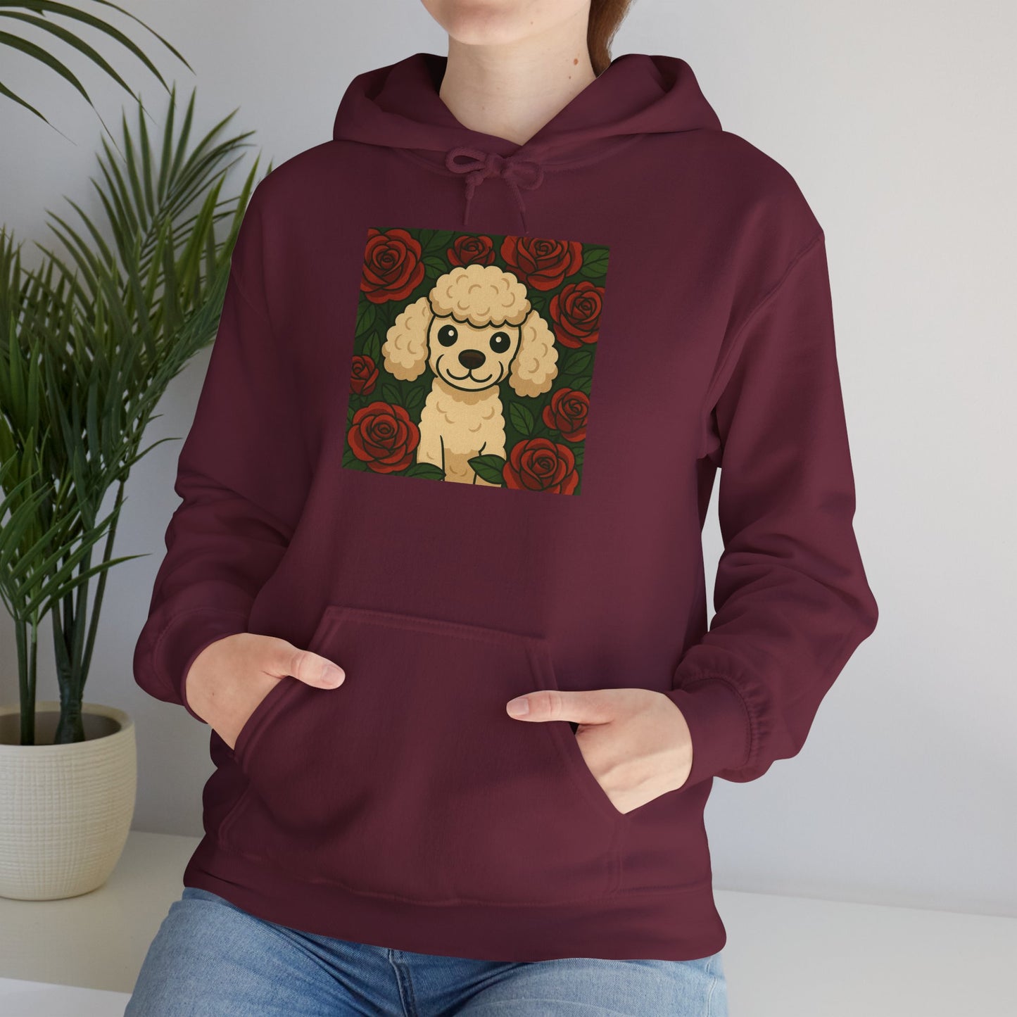 'POODLE DOG' Hoodie, Unisex Heavy Blend Sweatshirt, Hooded Sweater, Hooded Jumper.