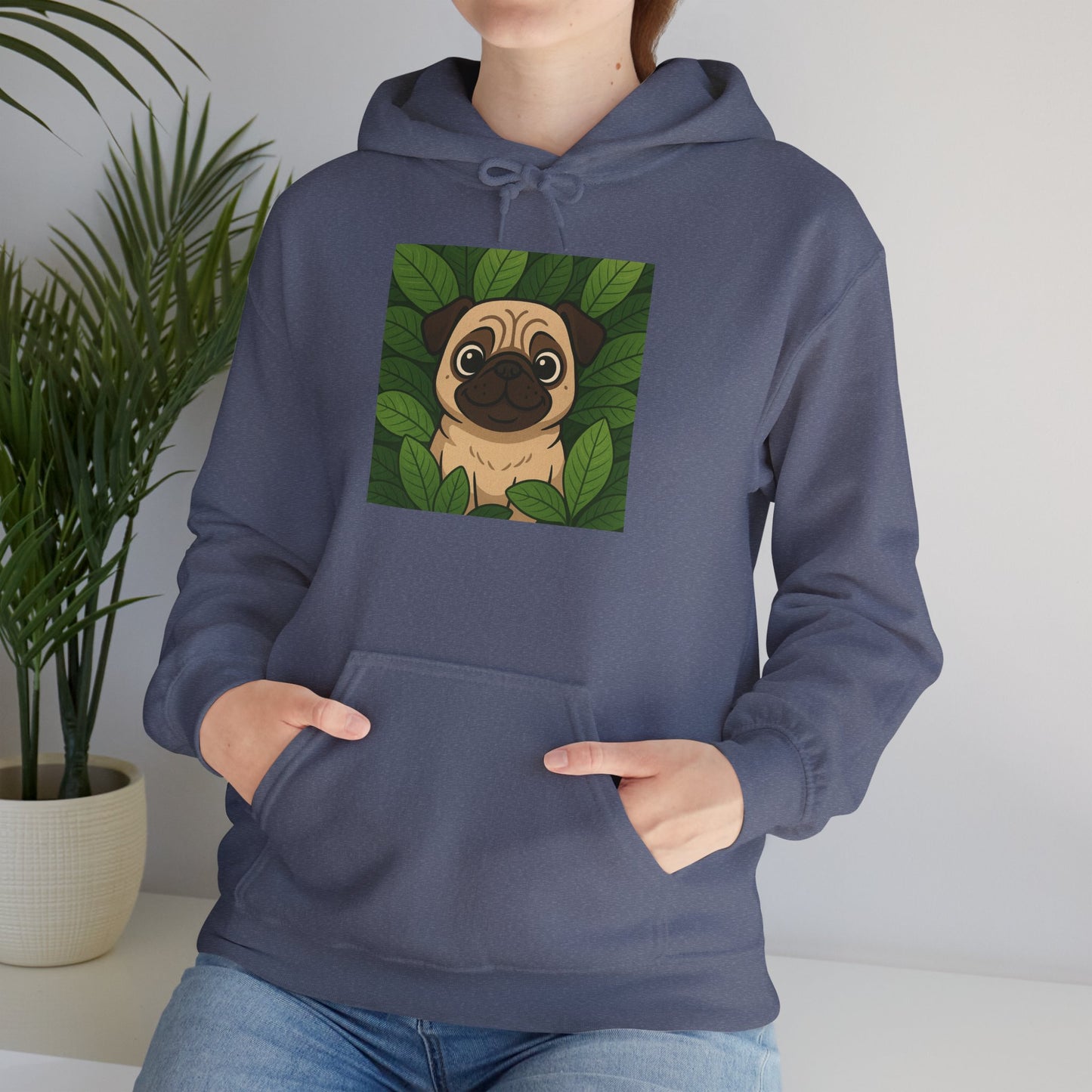 'PUG DOG' Hoodie, Unisex Heavy Blend Sweatshirt, Hooded Sweater, Hooded Jumper.