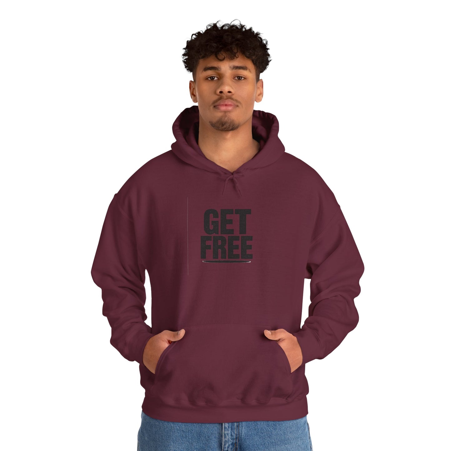 'GET FREE' Hoodie, Unisex Heavy Blend Sweatshirt, Hooded Sweater, Hooded Jumper.