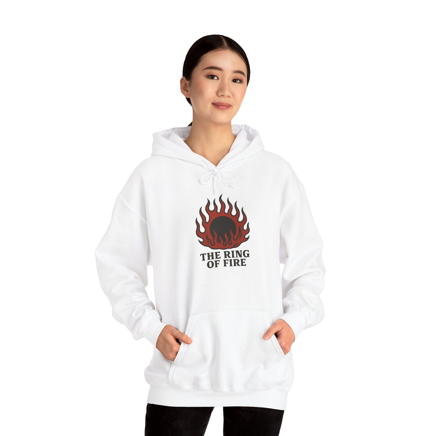 'THE RING OF FIRE' Hoodie, Unisex Heavy Blend Sweatshirt, Hooded Sweater, Hooded Jumper.
