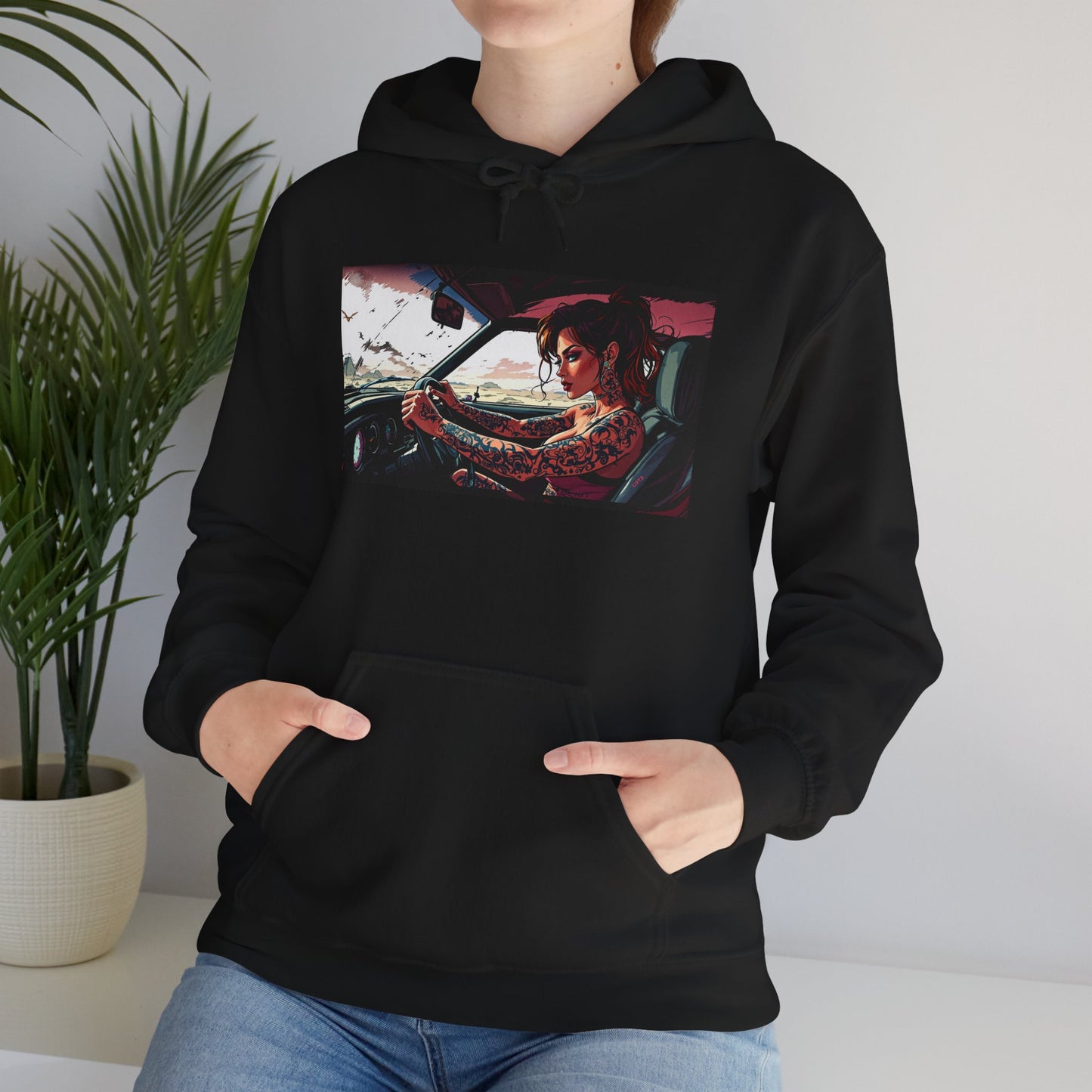 'FAST LANE' Hoodie, Unisex Heavy Blend Sweatshirt, Hooded Sweater, Hooded Jumper.