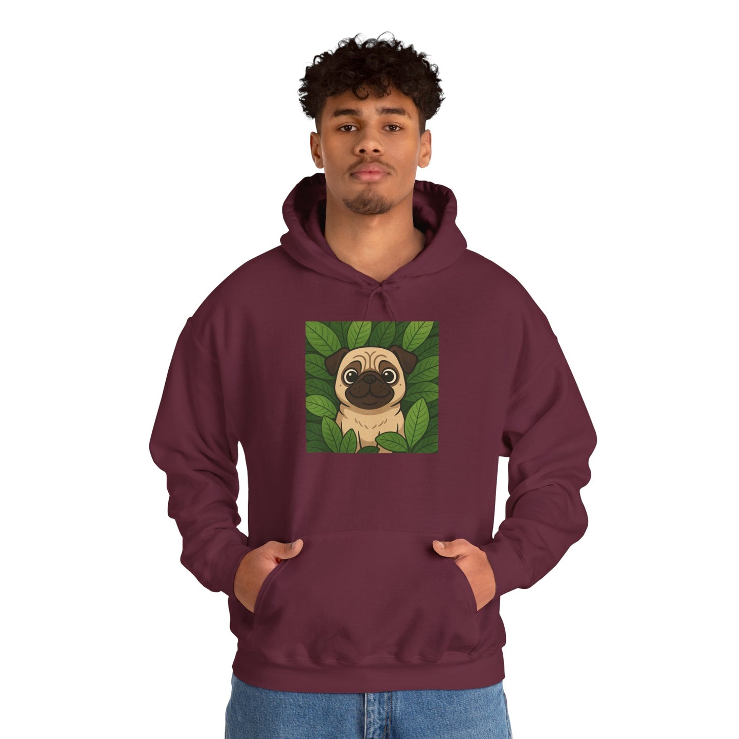 'PUG DOG' Hoodie, Unisex Heavy Blend Sweatshirt, Hooded Sweater, Hooded Jumper.