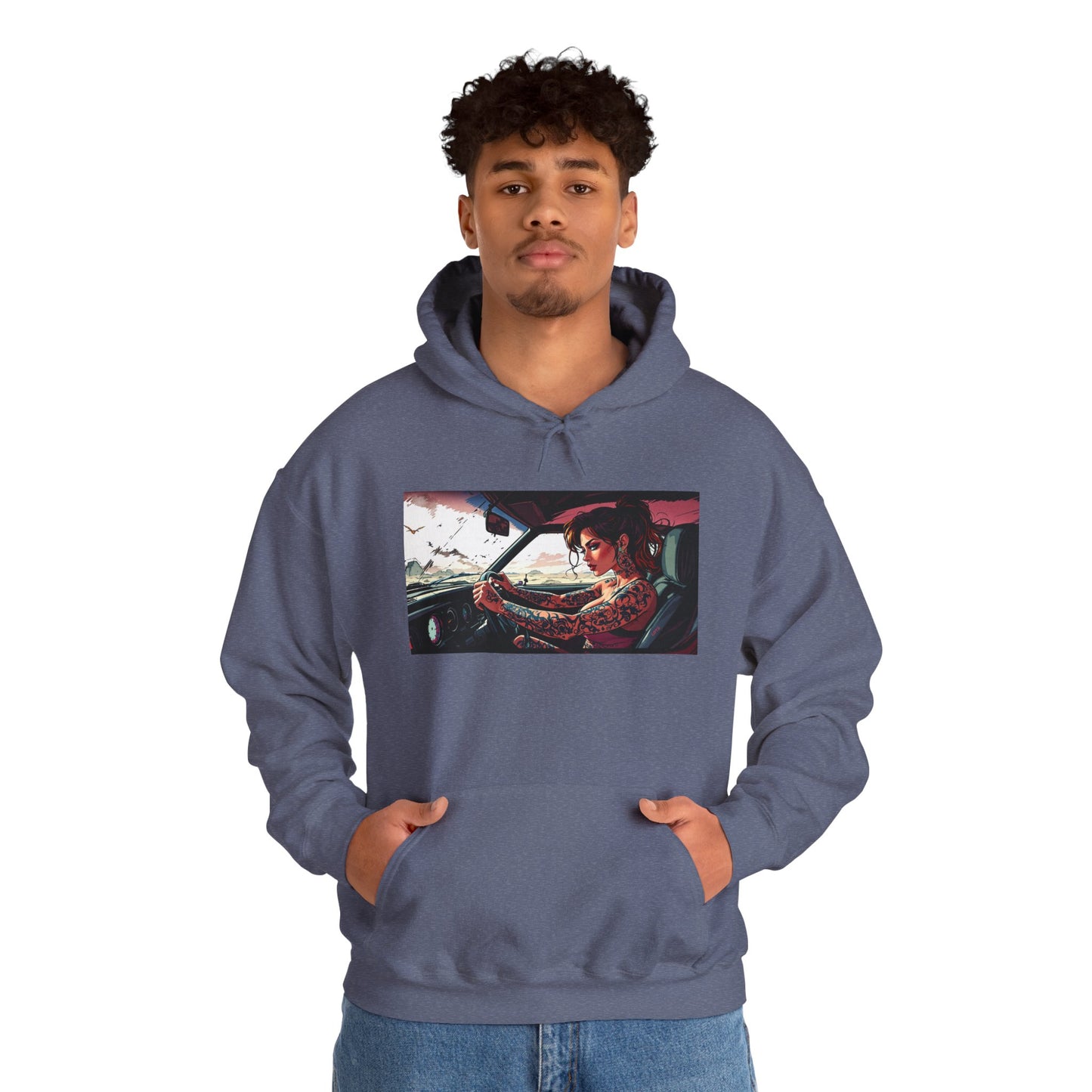 'FAST LANE' Hoodie, Unisex Heavy Blend Sweatshirt, Hooded Sweater, Hooded Jumper.