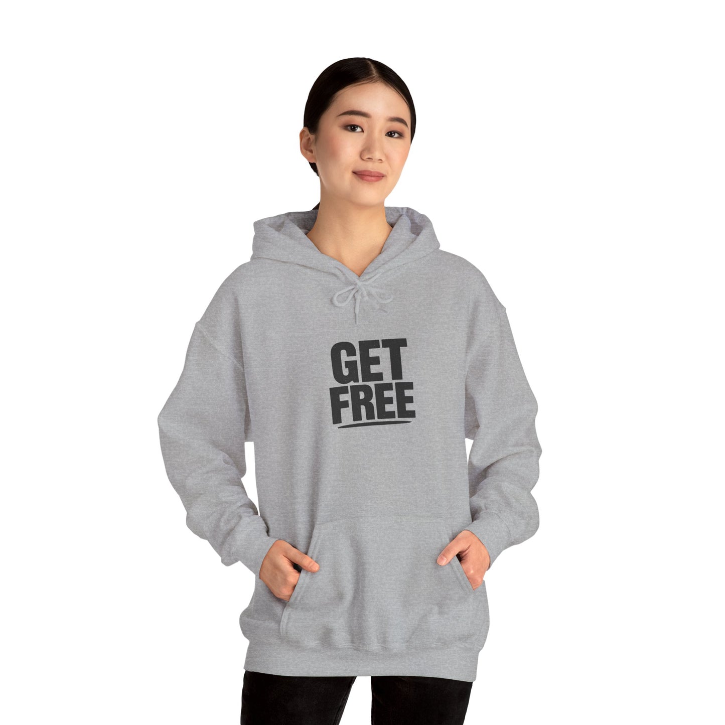 'GET FREE' Hoodie, Unisex Heavy Blend Sweatshirt, Hooded Sweater, Hooded Jumper.