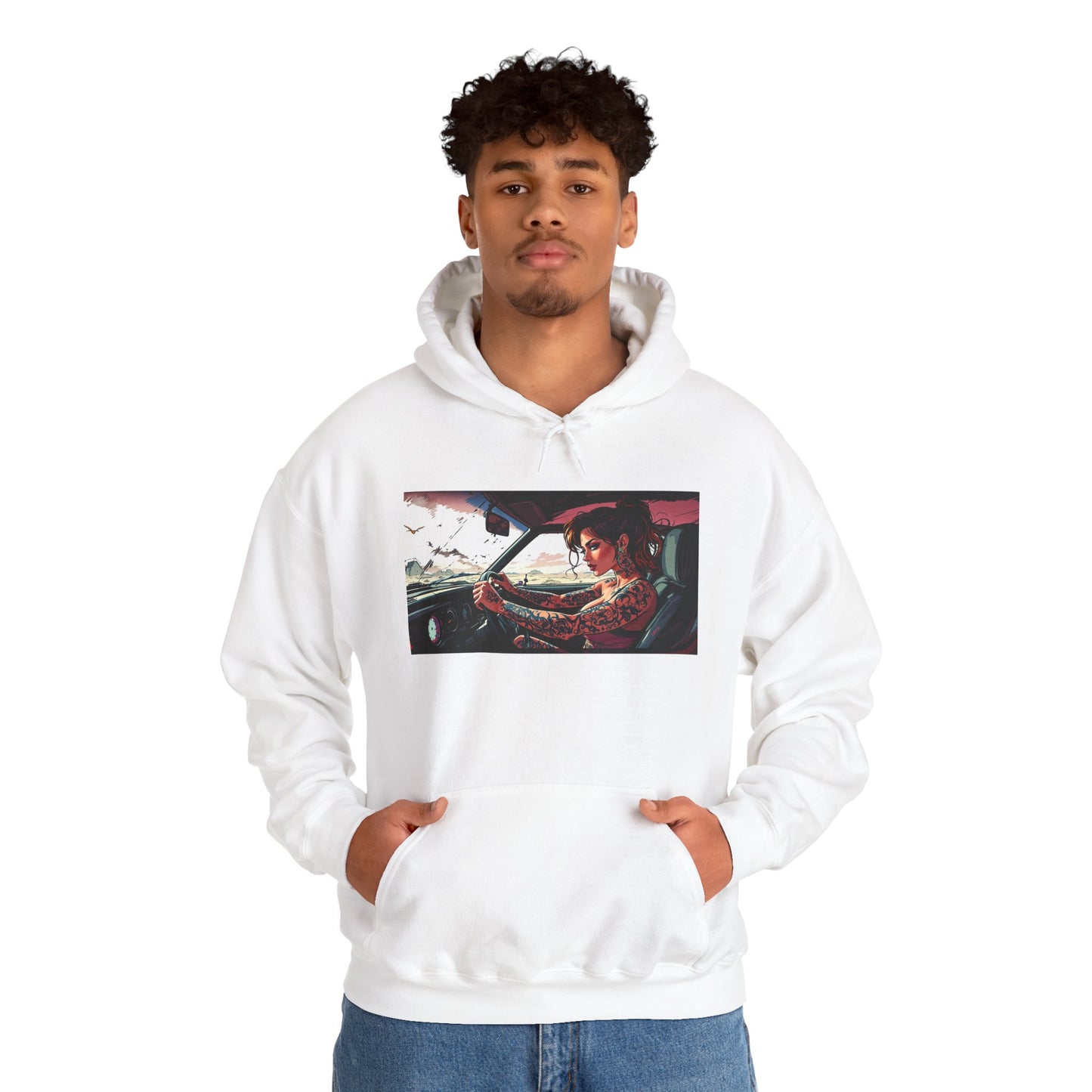 'FAST LANE' Hoodie, Unisex Heavy Blend Sweatshirt, Hooded Sweater, Hooded Jumper.
