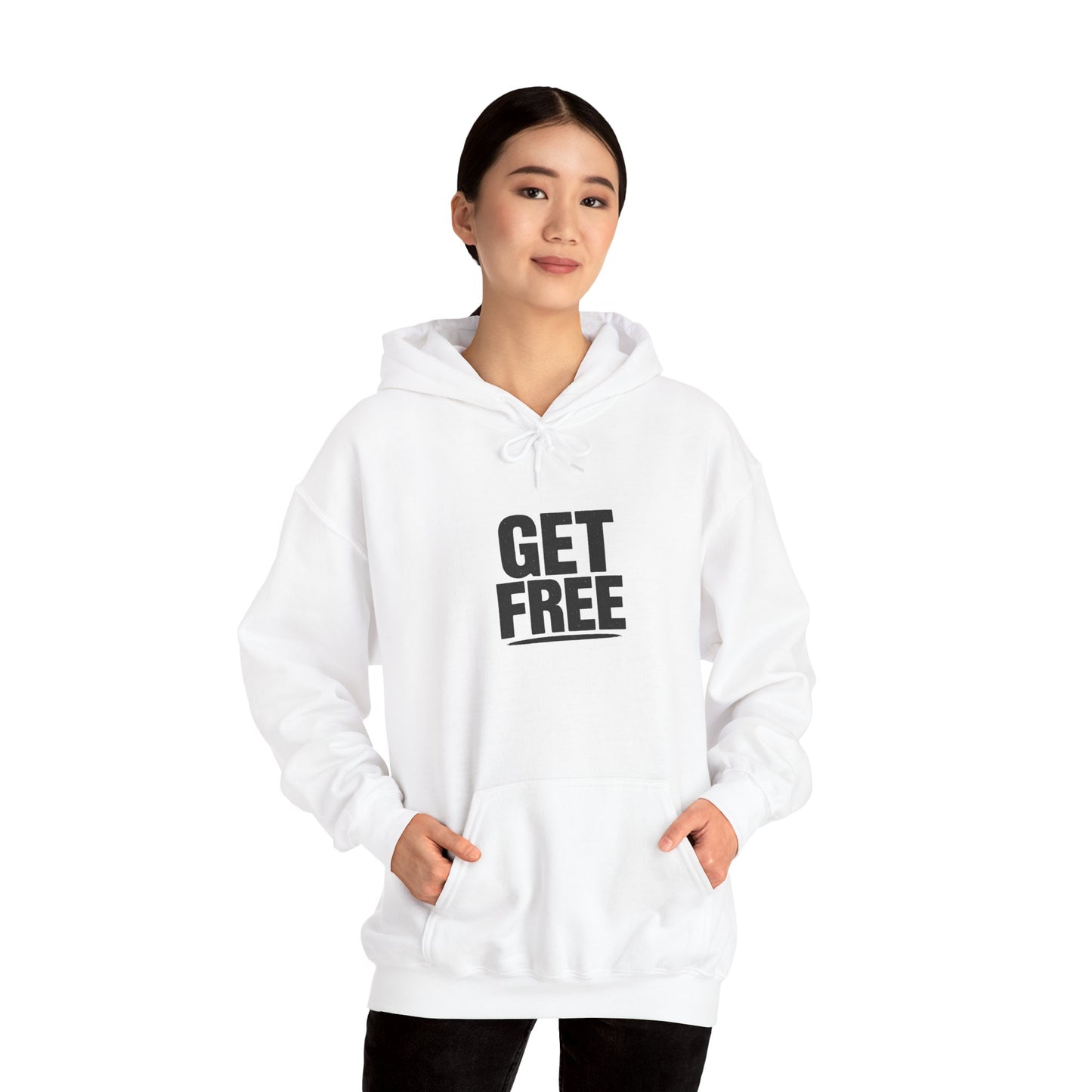 'GET FREE' Hoodie, Unisex Heavy Blend Sweatshirt, Hooded Sweater, Hooded Jumper.