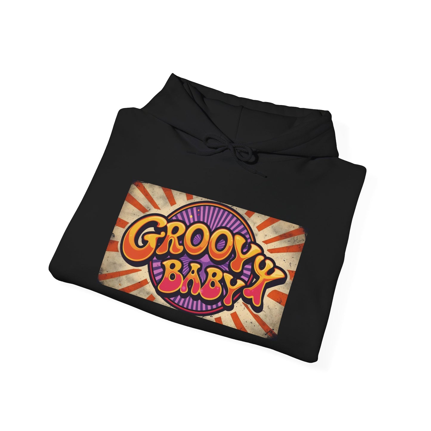 'GROOVY BABY' Hoodie, Unisex Heavy Blend Sweatshirt, Hooded Sweater, Hooded Jumper.