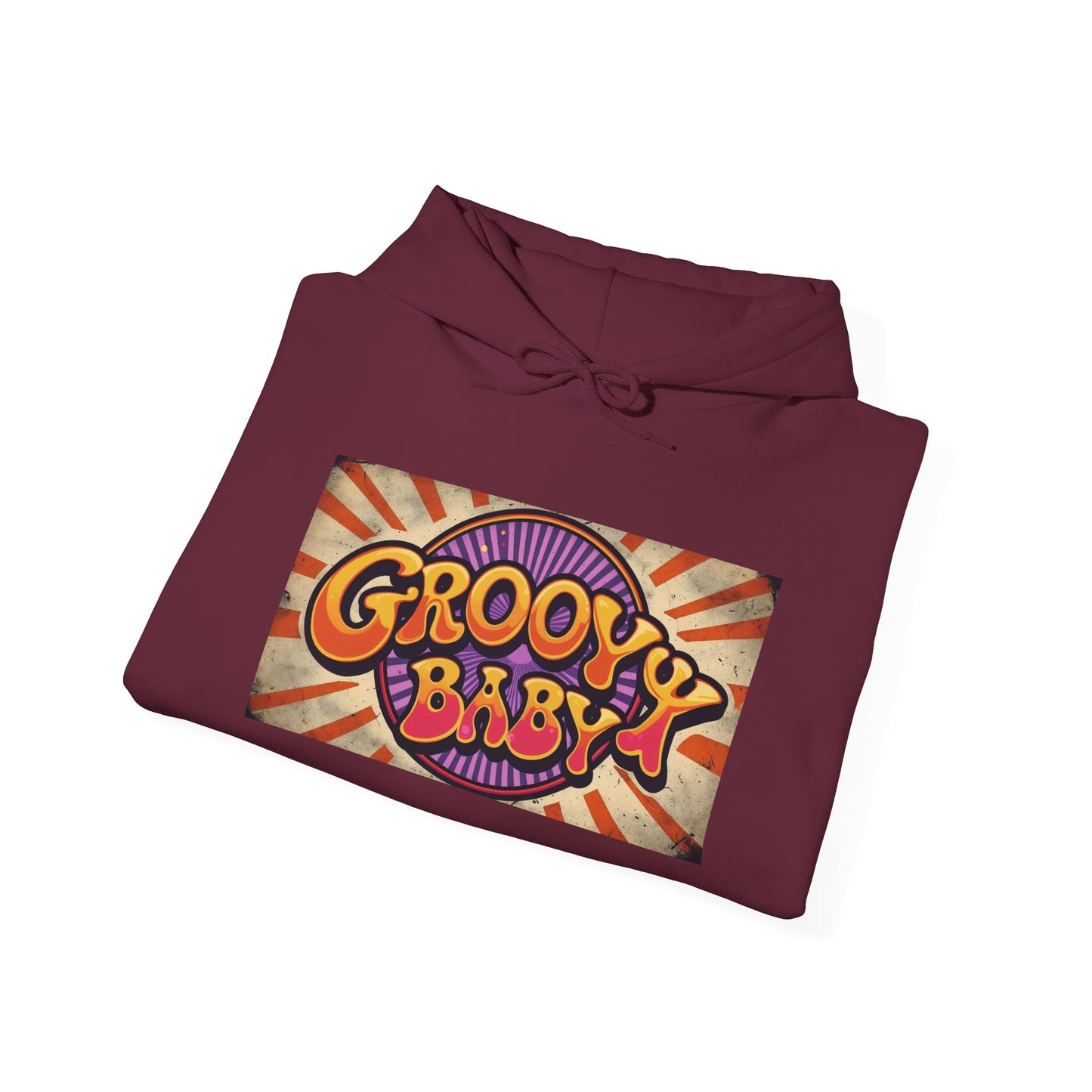 'GROOVY BABY' Hoodie, Unisex Heavy Blend Sweatshirt, Hooded Sweater, Hooded Jumper.