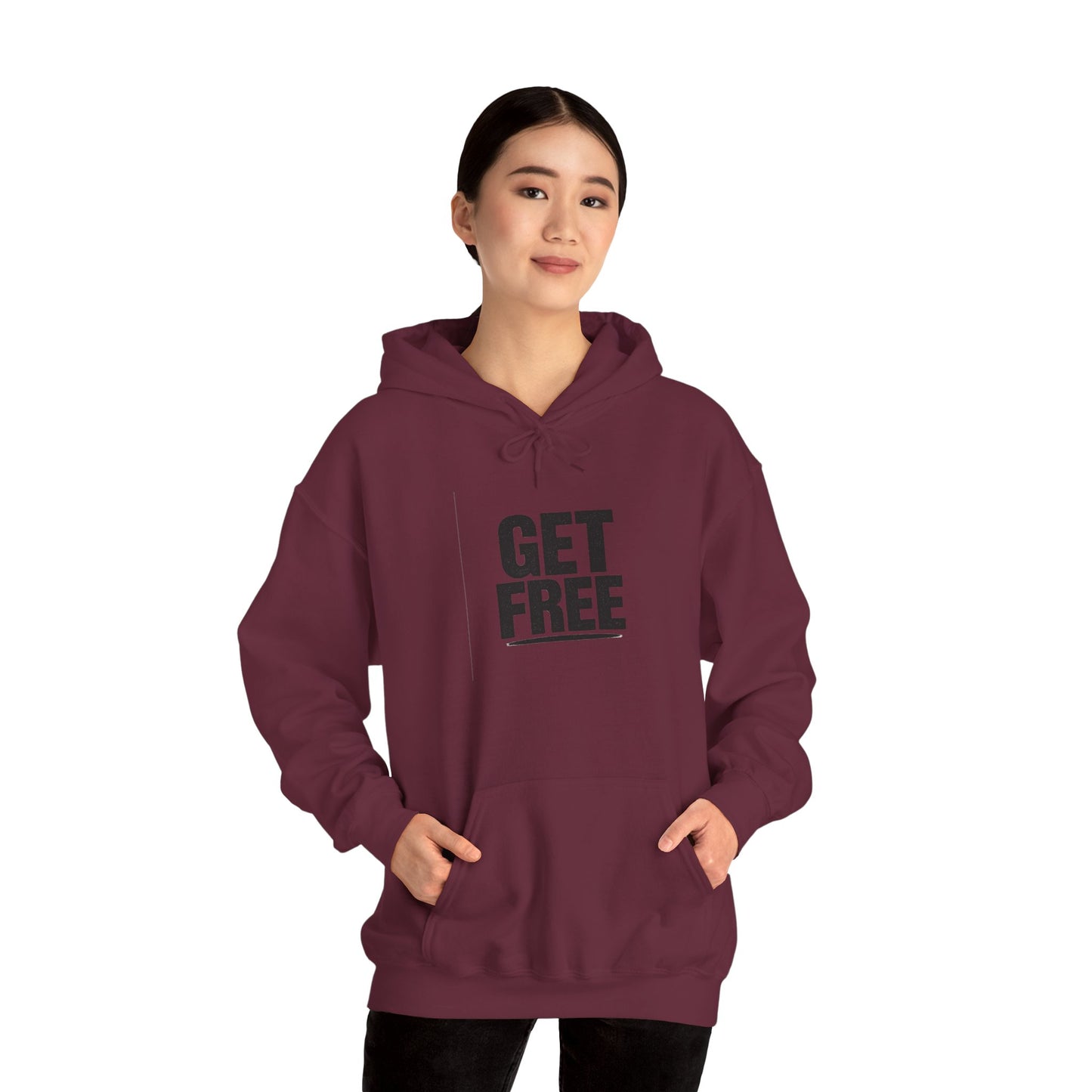 'GET FREE' Hoodie, Unisex Heavy Blend Sweatshirt, Hooded Sweater, Hooded Jumper.