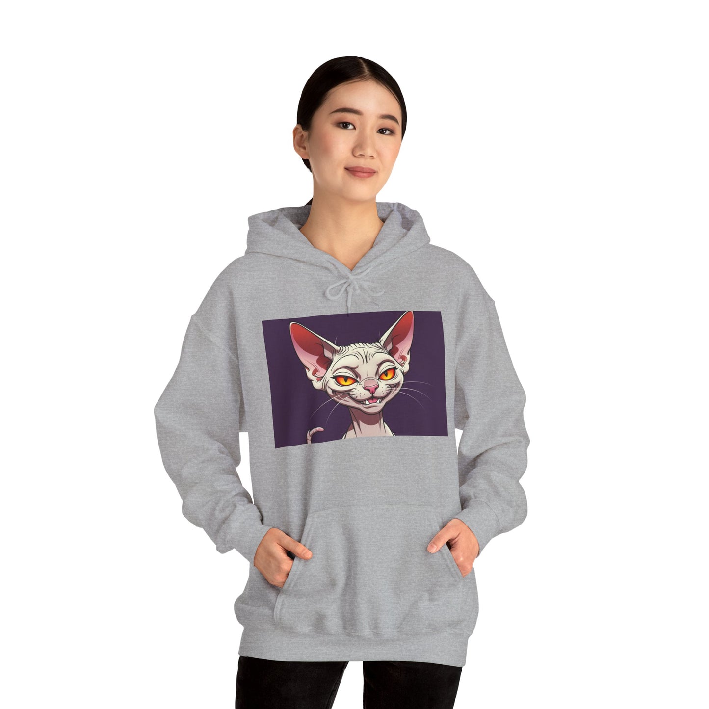 'EVIL KITTY' Hoodie, Unisex Heavy Blend Sweatshirt, Hooded Sweater, Hooded Jumper.