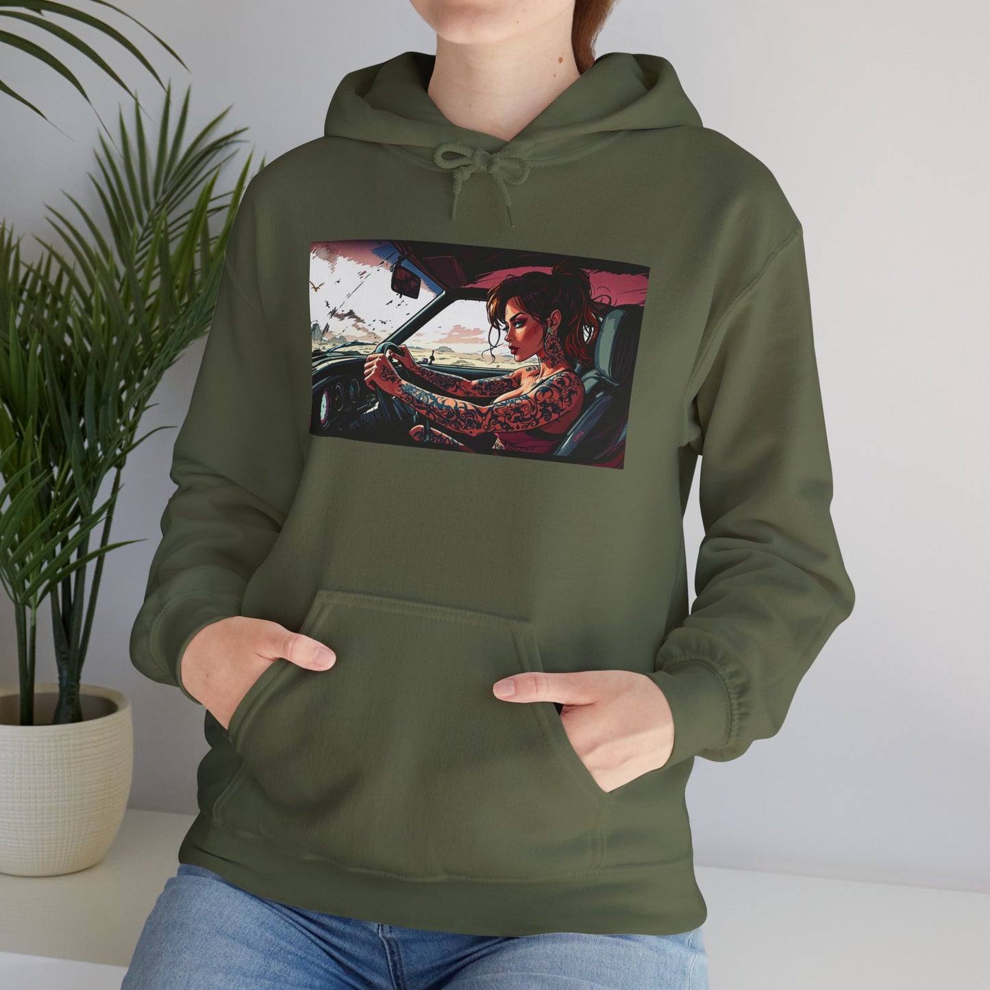 'FAST LANE' Hoodie, Unisex Heavy Blend Sweatshirt, Hooded Sweater, Hooded Jumper.
