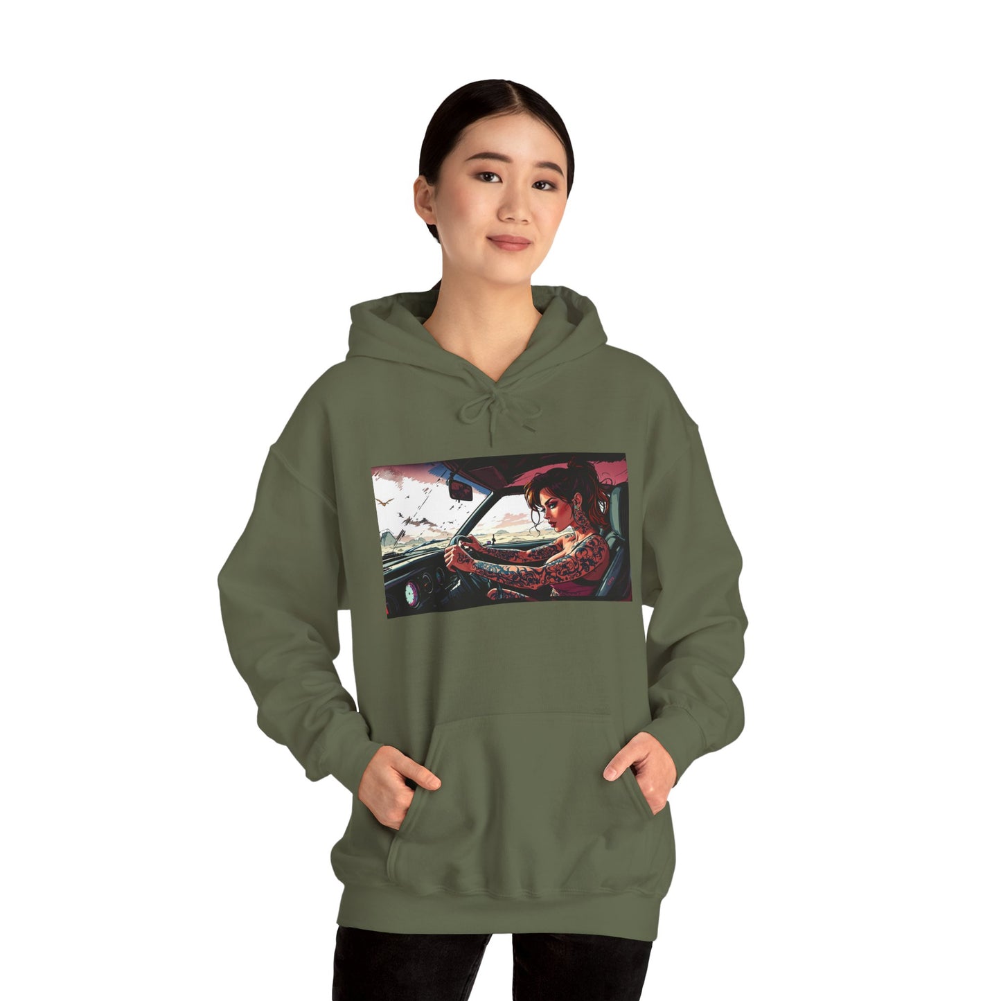'FAST LANE' Hoodie, Unisex Heavy Blend Sweatshirt, Hooded Sweater, Hooded Jumper.