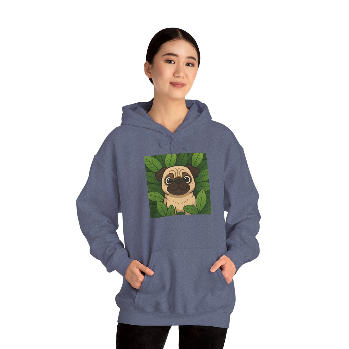 'PUG DOG' Hoodie, Unisex Heavy Blend Sweatshirt, Hooded Sweater, Hooded Jumper.