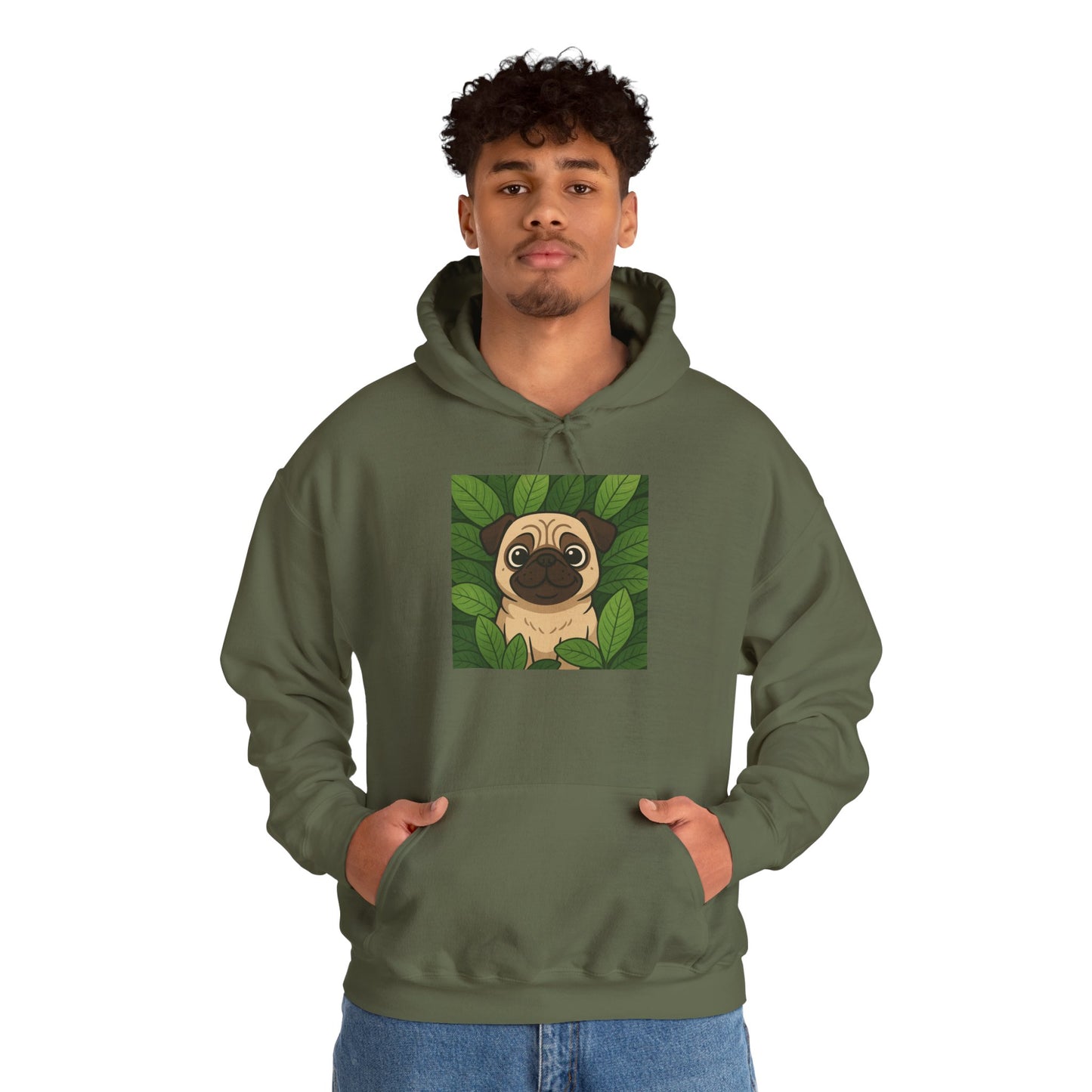 'PUG DOG' Hoodie, Unisex Heavy Blend Sweatshirt, Hooded Sweater, Hooded Jumper.