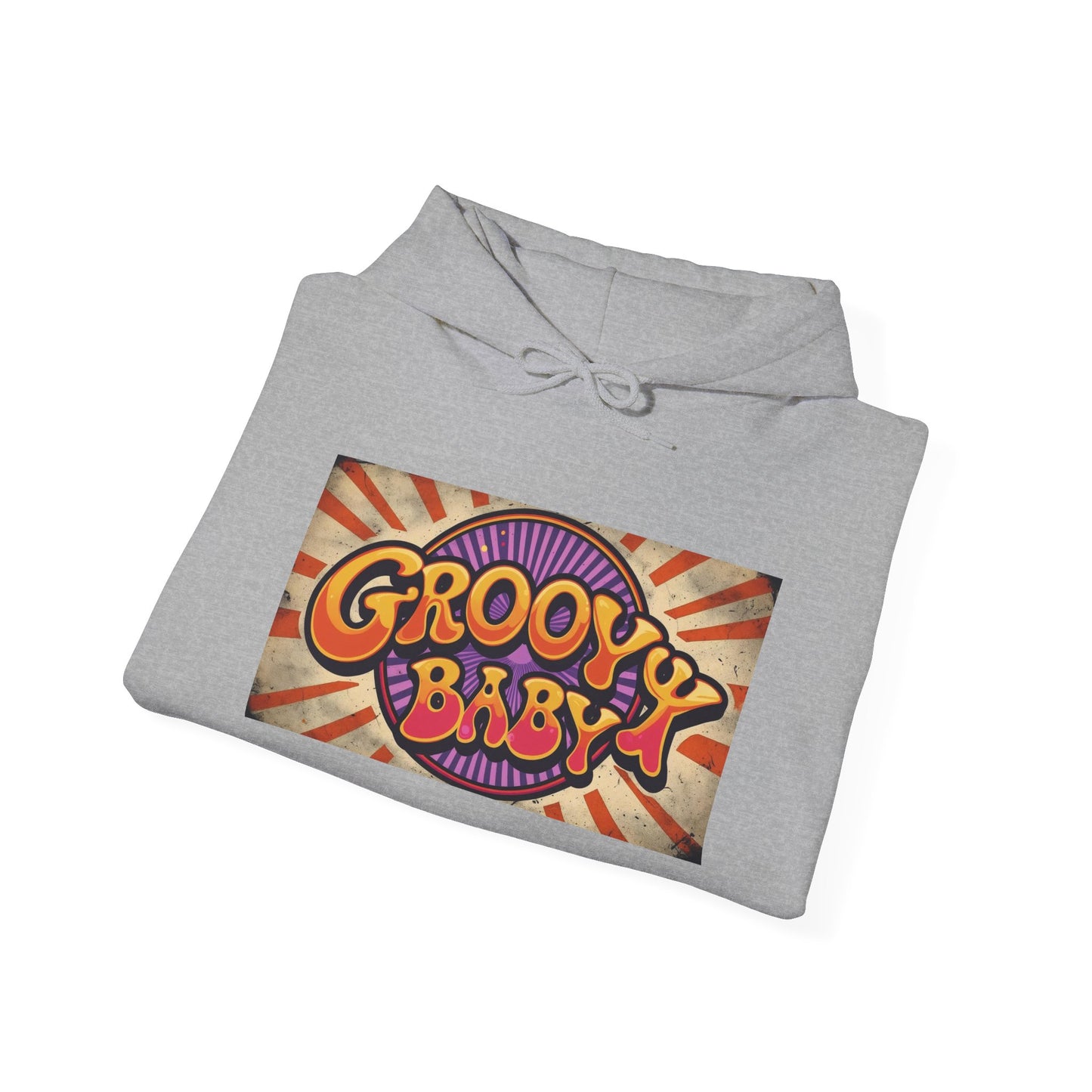 'GROOVY BABY' Hoodie, Unisex Heavy Blend Sweatshirt, Hooded Sweater, Hooded Jumper.