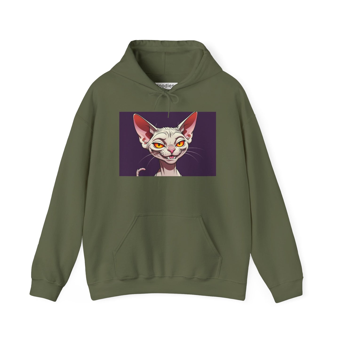 'EVIL KITTY' Hoodie, Unisex Heavy Blend Sweatshirt, Hooded Sweater, Hooded Jumper.