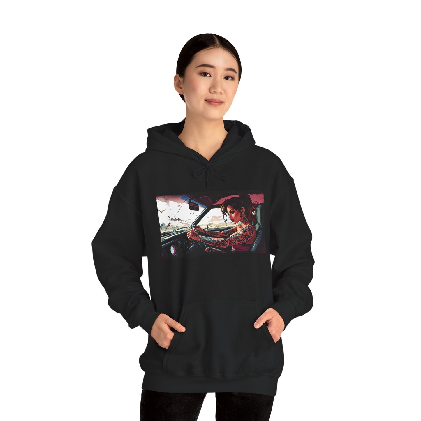 'FAST LANE' Hoodie, Unisex Heavy Blend Sweatshirt, Hooded Sweater, Hooded Jumper.