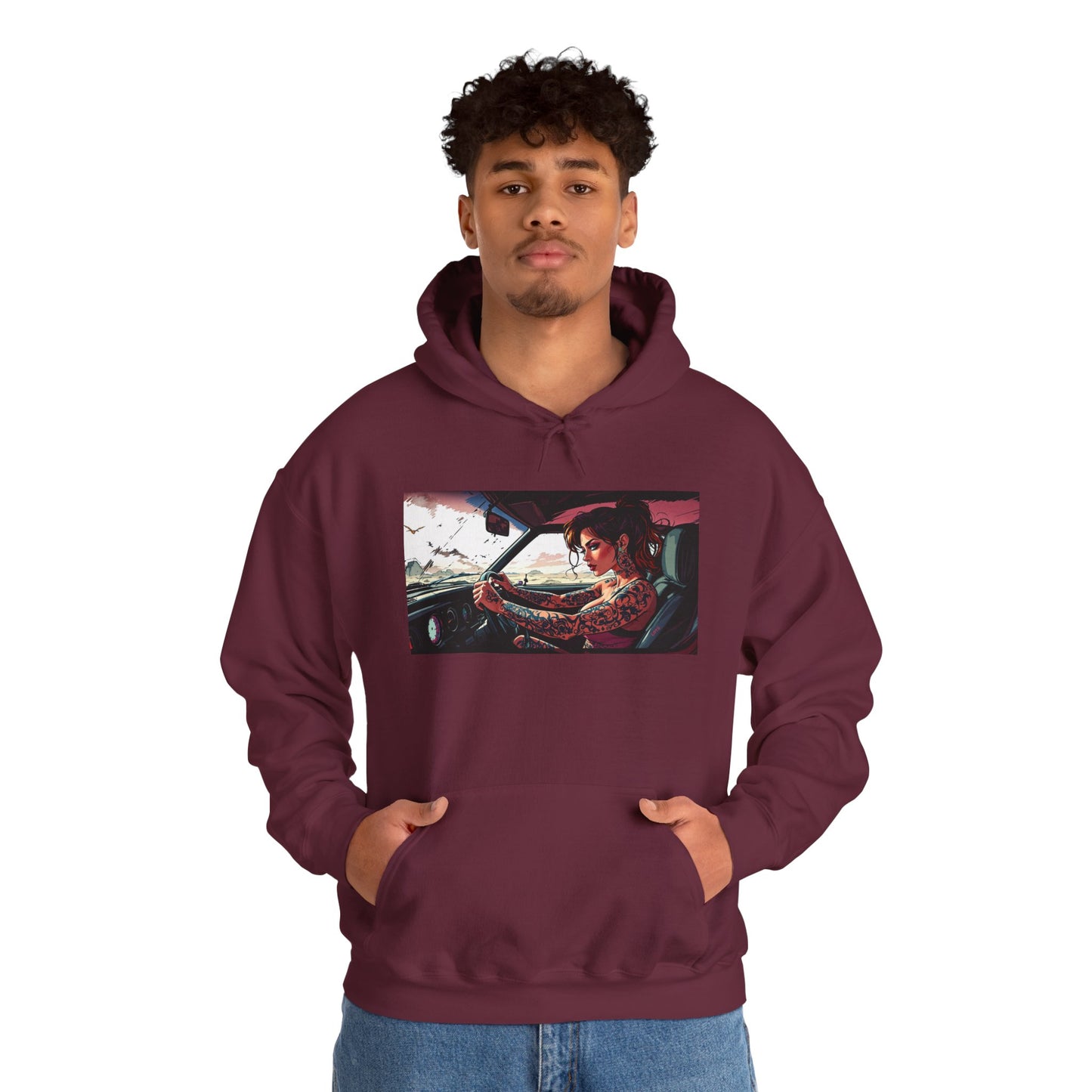 'FAST LANE' Hoodie, Unisex Heavy Blend Sweatshirt, Hooded Sweater, Hooded Jumper.