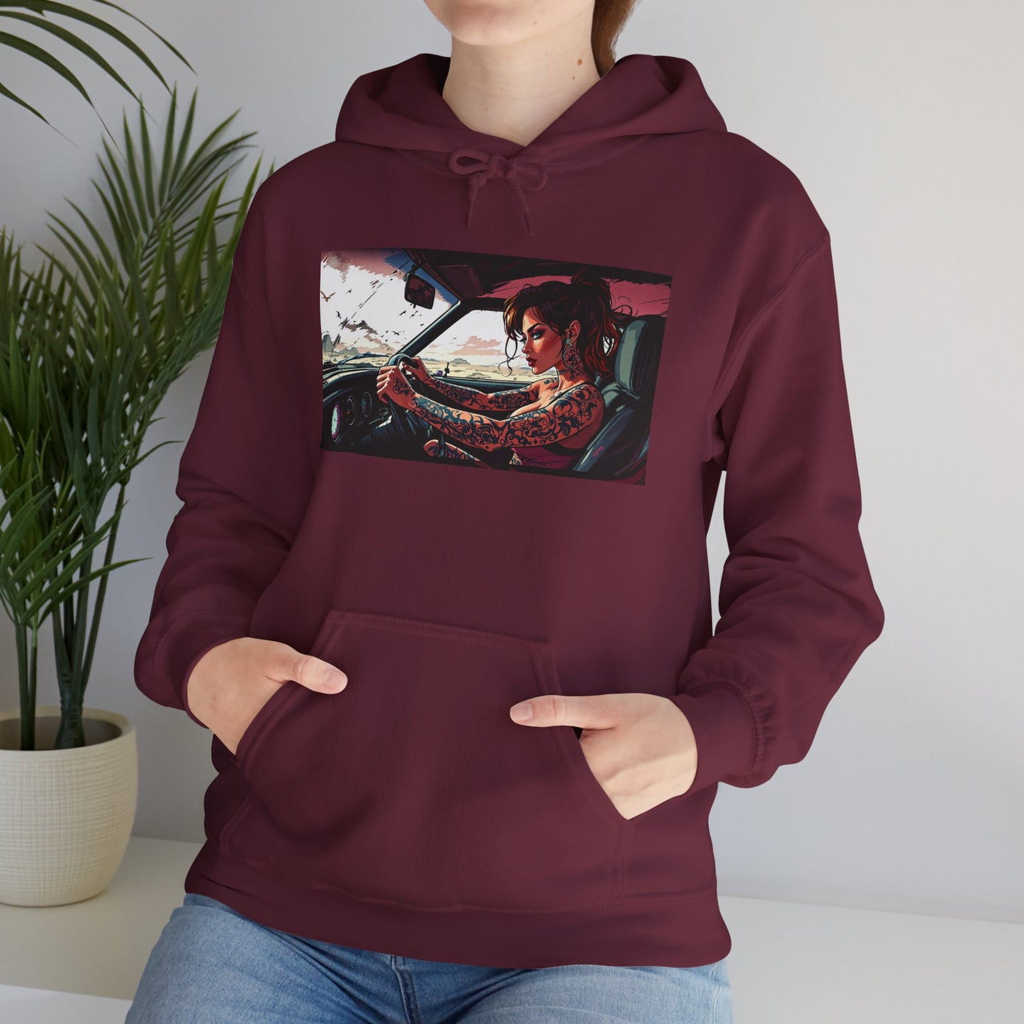 'FAST LANE' Hoodie, Unisex Heavy Blend Sweatshirt, Hooded Sweater, Hooded Jumper.