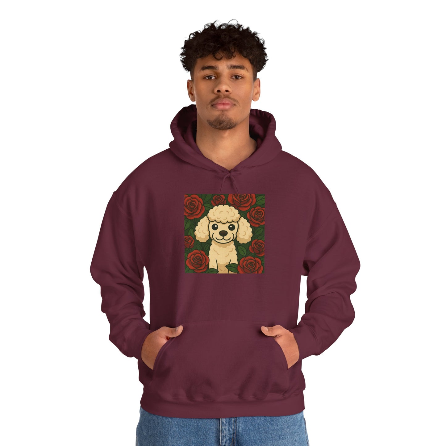 'POODLE DOG' Hoodie, Unisex Heavy Blend Sweatshirt, Hooded Sweater, Hooded Jumper.