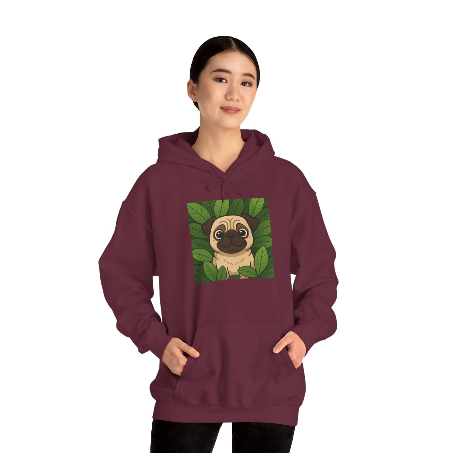 'PUG DOG' Hoodie, Unisex Heavy Blend Sweatshirt, Hooded Sweater, Hooded Jumper.