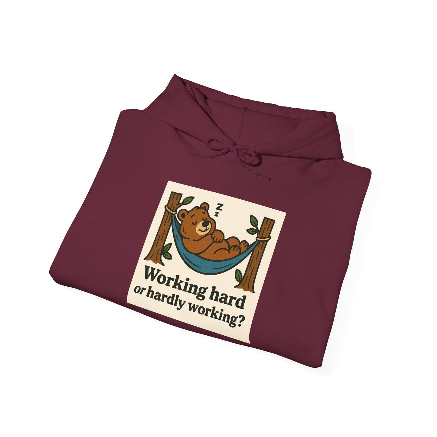 'WORKING HARD' Hoodie, Unisex Heavy Blend Sweatshirt, Hooded Sweater, Hooded Jumper.