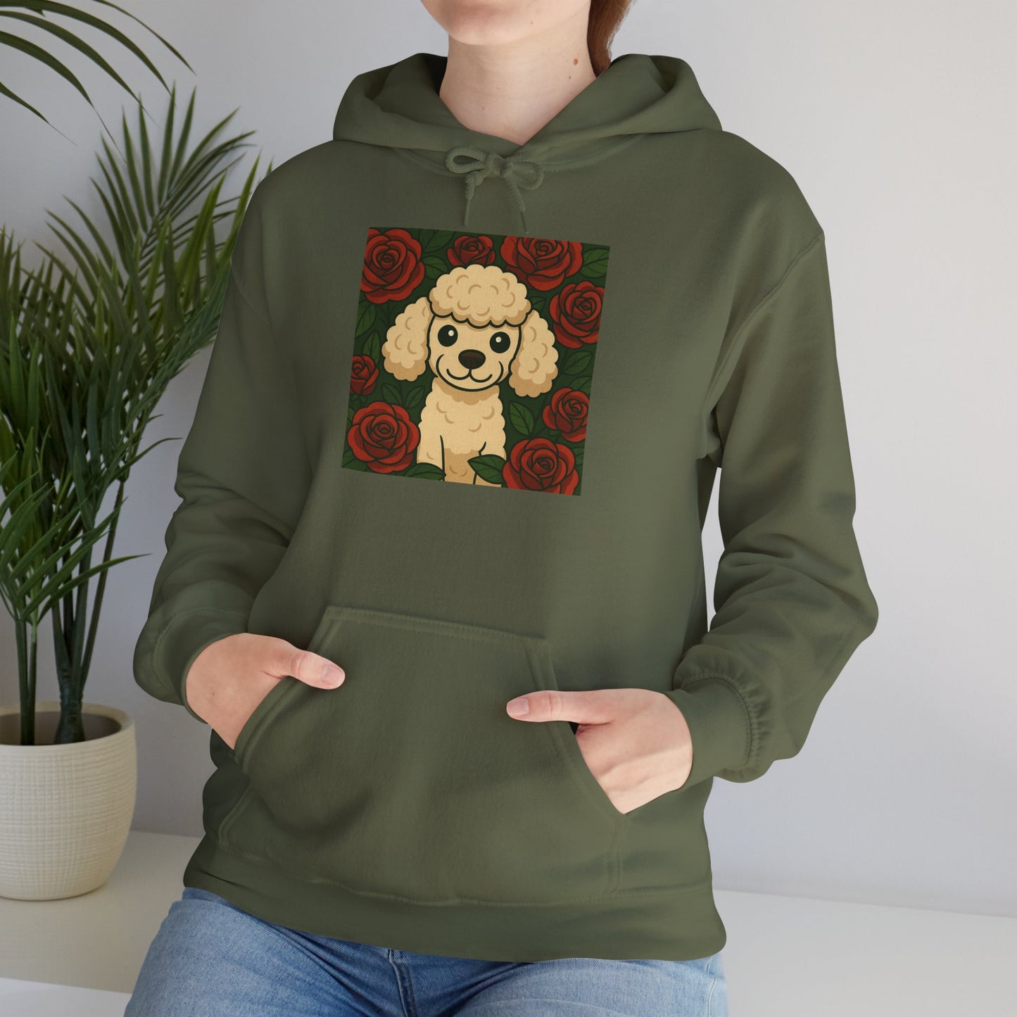 'POODLE DOG' Hoodie, Unisex Heavy Blend Sweatshirt, Hooded Sweater, Hooded Jumper.