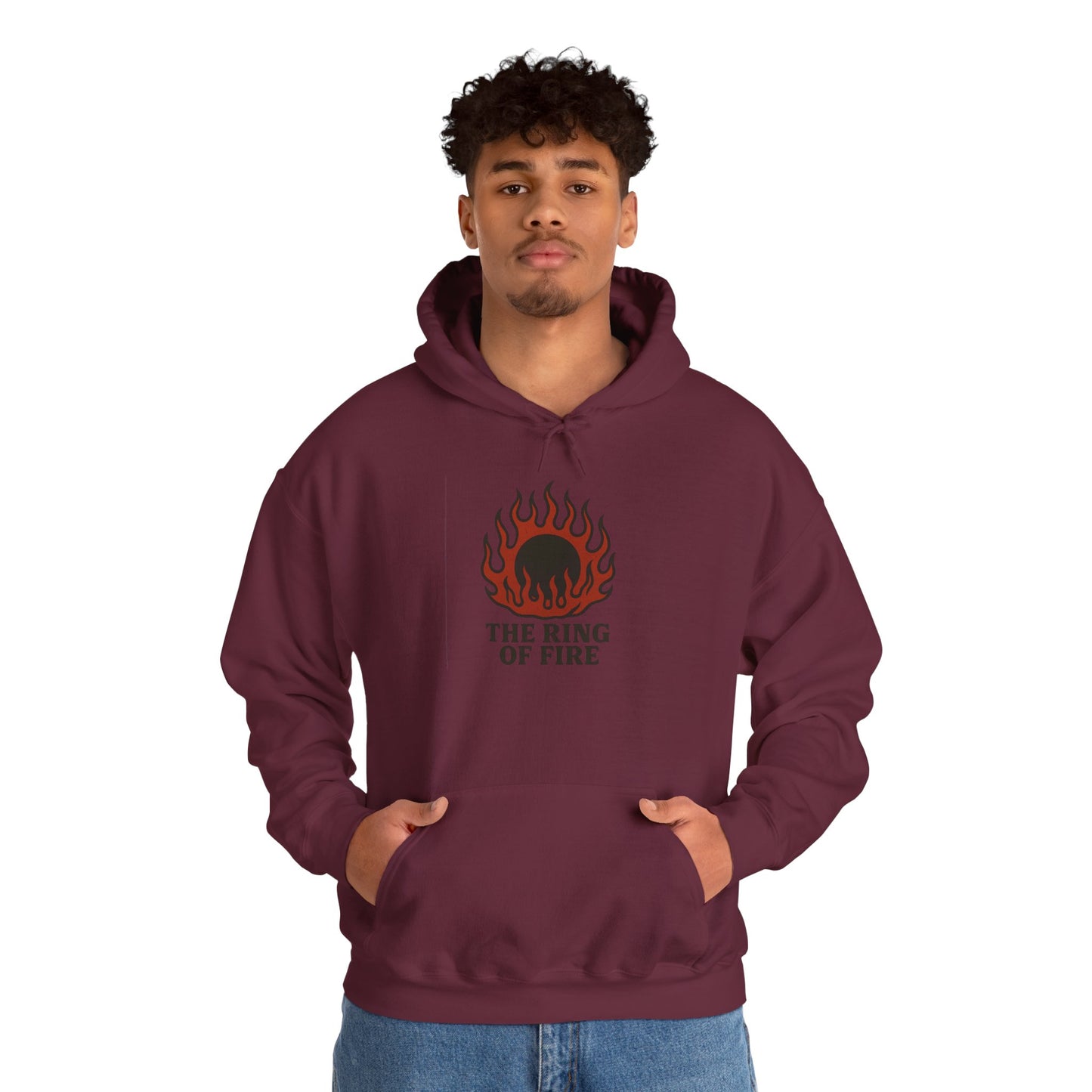 'THE RING OF FIRE' Hoodie, Unisex Heavy Blend Sweatshirt, Hooded Sweater, Hooded Jumper.
