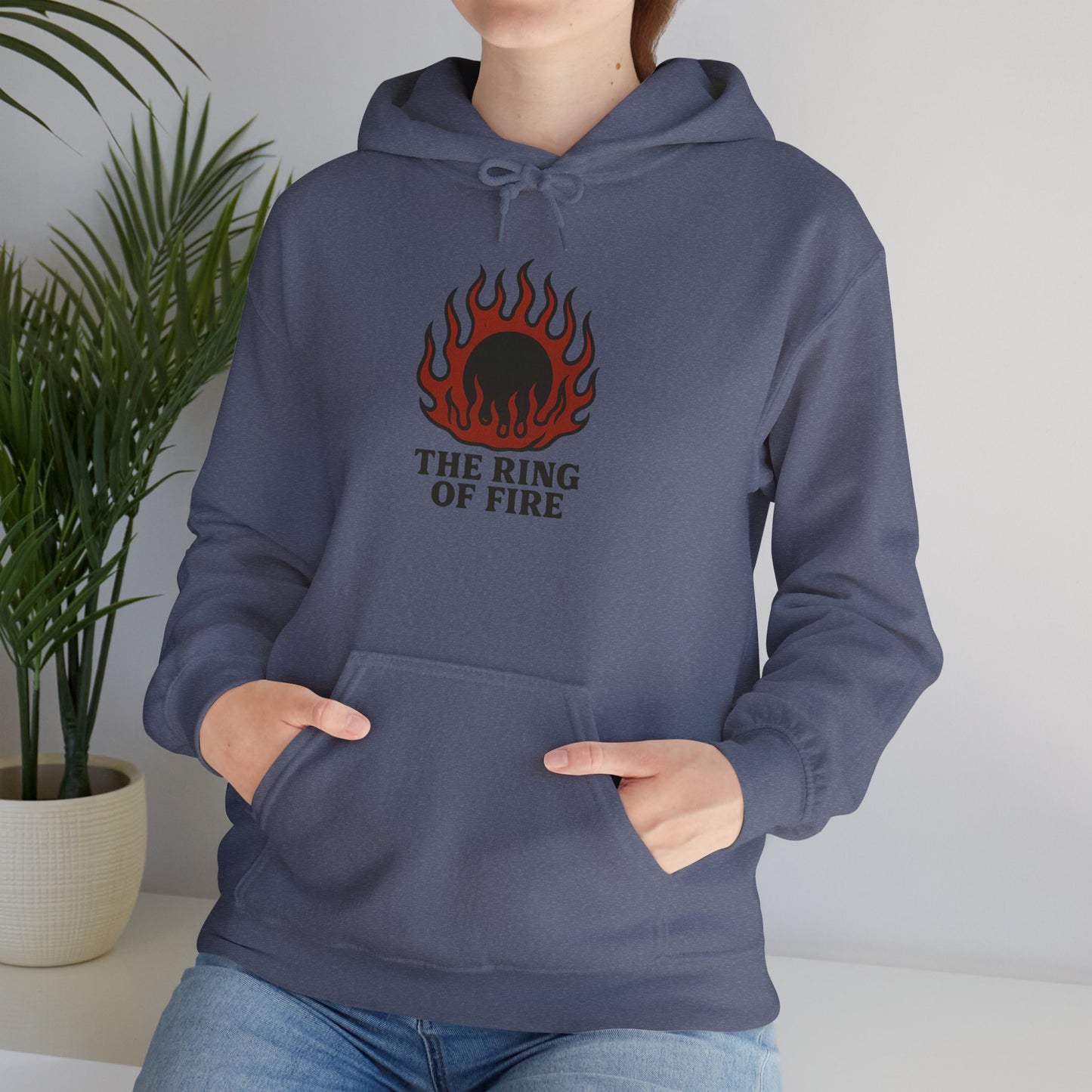 'THE RING OF FIRE' Hoodie, Unisex Heavy Blend Sweatshirt, Hooded Sweater, Hooded Jumper.
