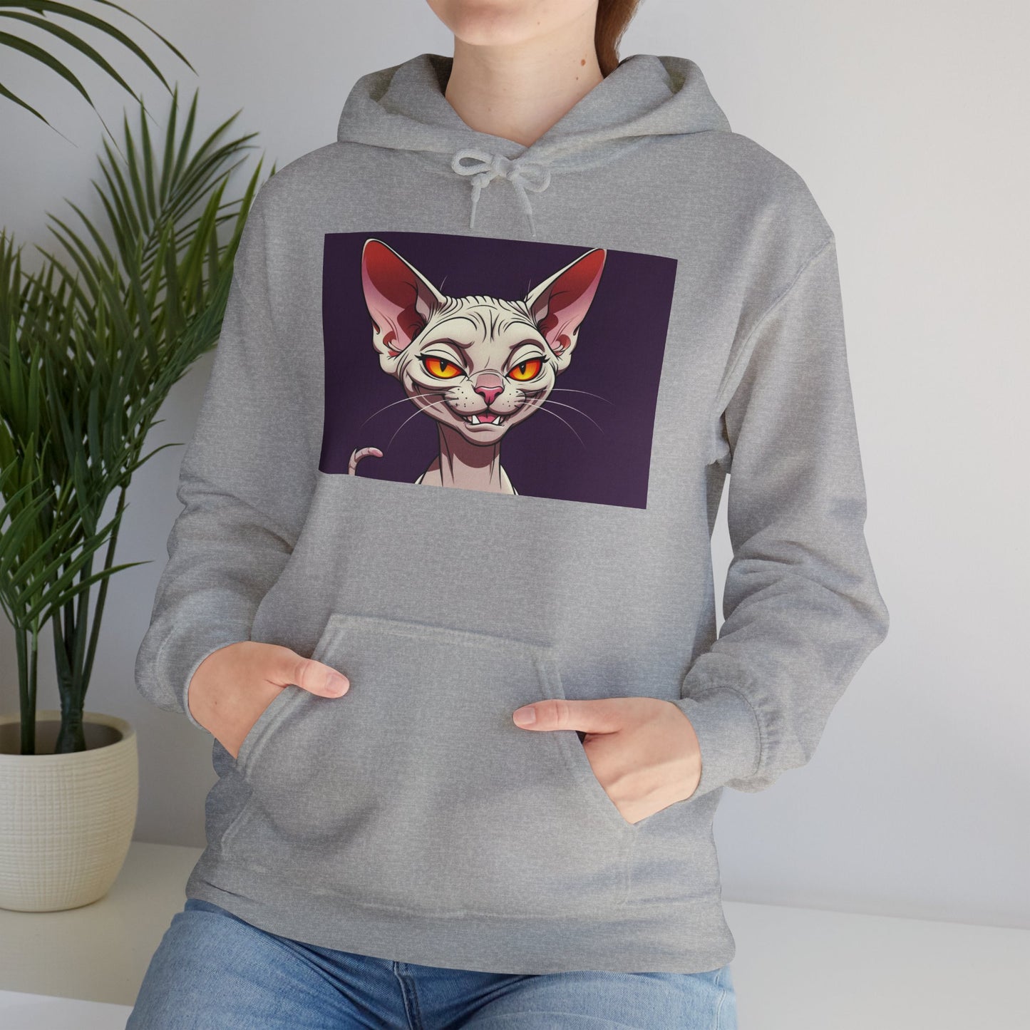 'EVIL KITTY' Hoodie, Unisex Heavy Blend Sweatshirt, Hooded Sweater, Hooded Jumper.