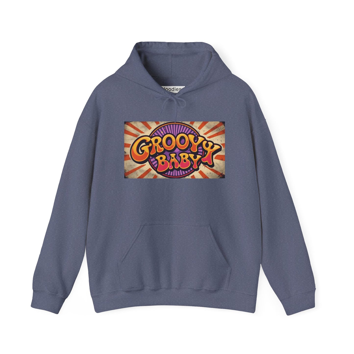 'GROOVY BABY' Hoodie, Unisex Heavy Blend Sweatshirt, Hooded Sweater, Hooded Jumper.