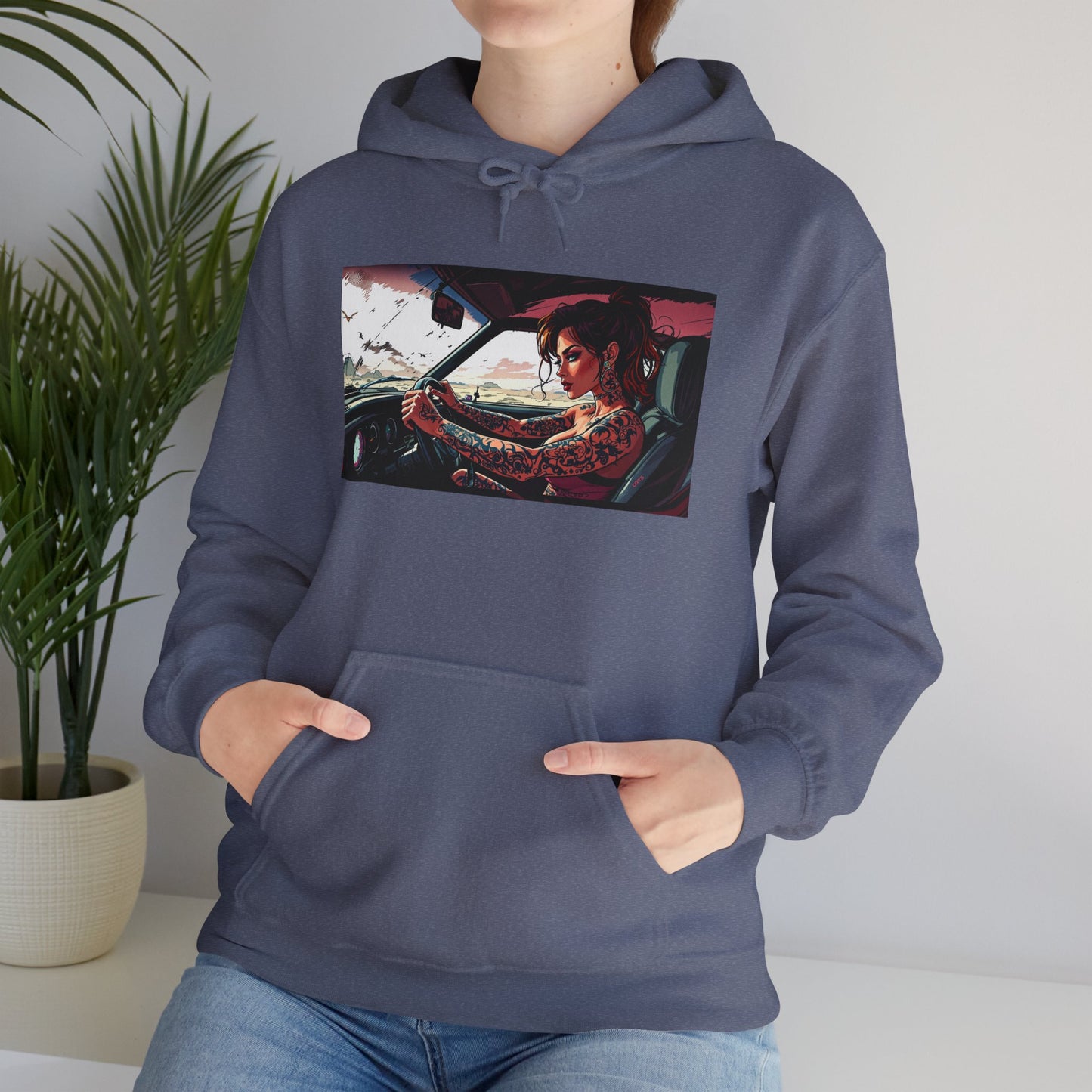 'FAST LANE' Hoodie, Unisex Heavy Blend Sweatshirt, Hooded Sweater, Hooded Jumper.