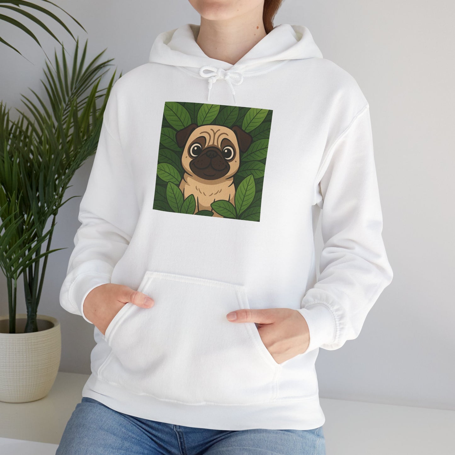 'PUG DOG' Hoodie, Unisex Heavy Blend Sweatshirt, Hooded Sweater, Hooded Jumper.