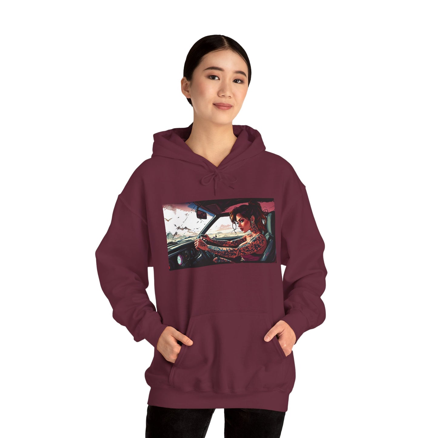 'FAST LANE' Hoodie, Unisex Heavy Blend Sweatshirt, Hooded Sweater, Hooded Jumper.