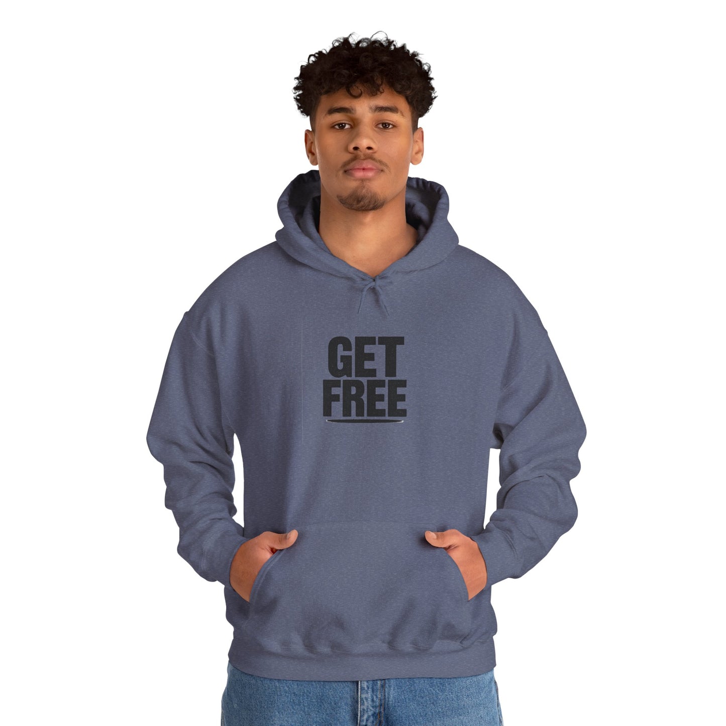 'GET FREE' Hoodie, Unisex Heavy Blend Sweatshirt, Hooded Sweater, Hooded Jumper.