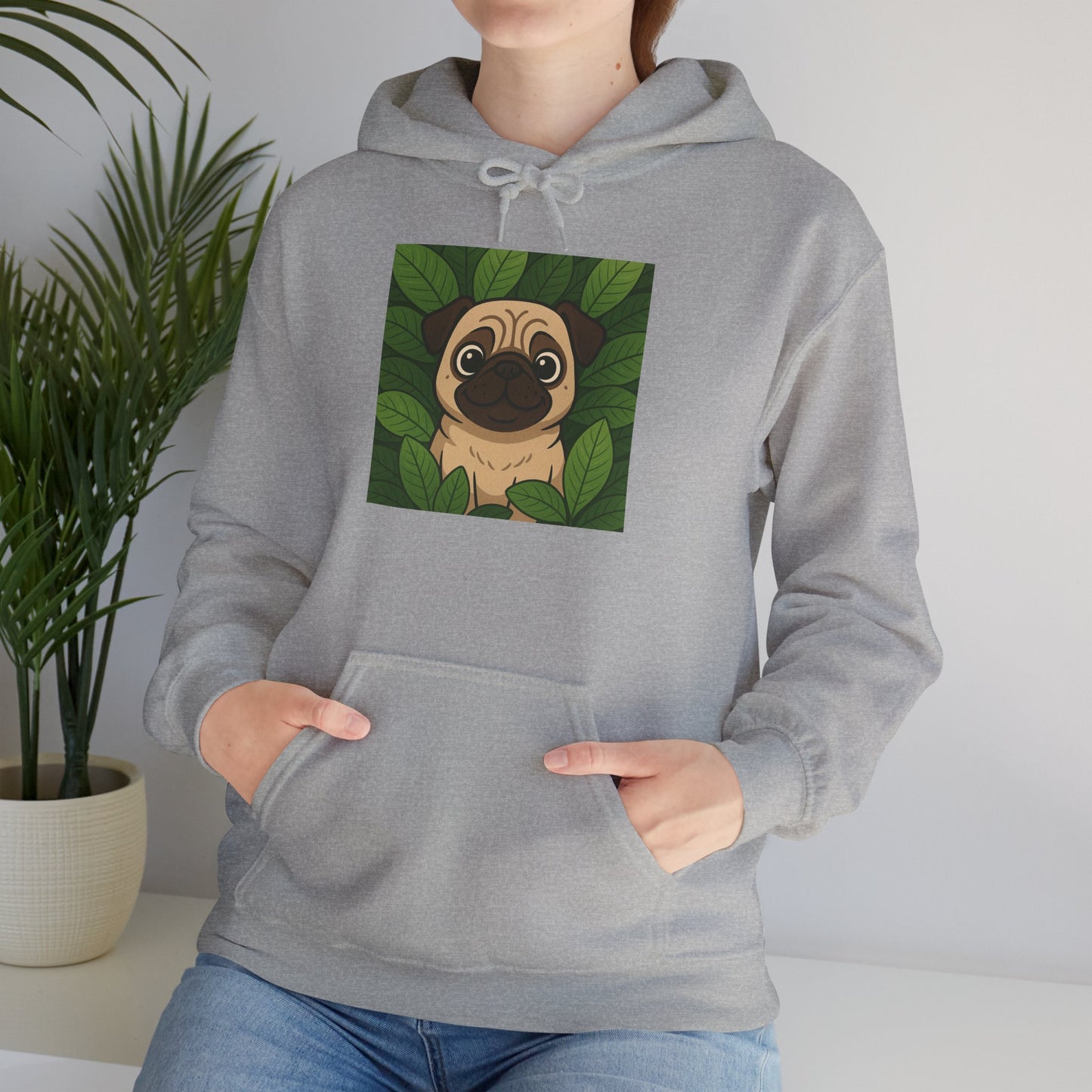'PUG DOG' Hoodie, Unisex Heavy Blend Sweatshirt, Hooded Sweater, Hooded Jumper.