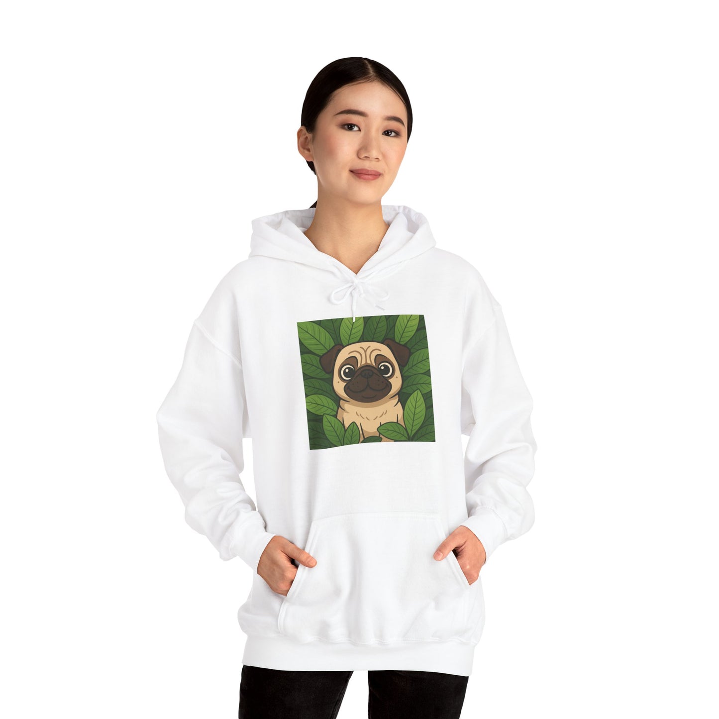 'PUG DOG' Hoodie, Unisex Heavy Blend Sweatshirt, Hooded Sweater, Hooded Jumper.