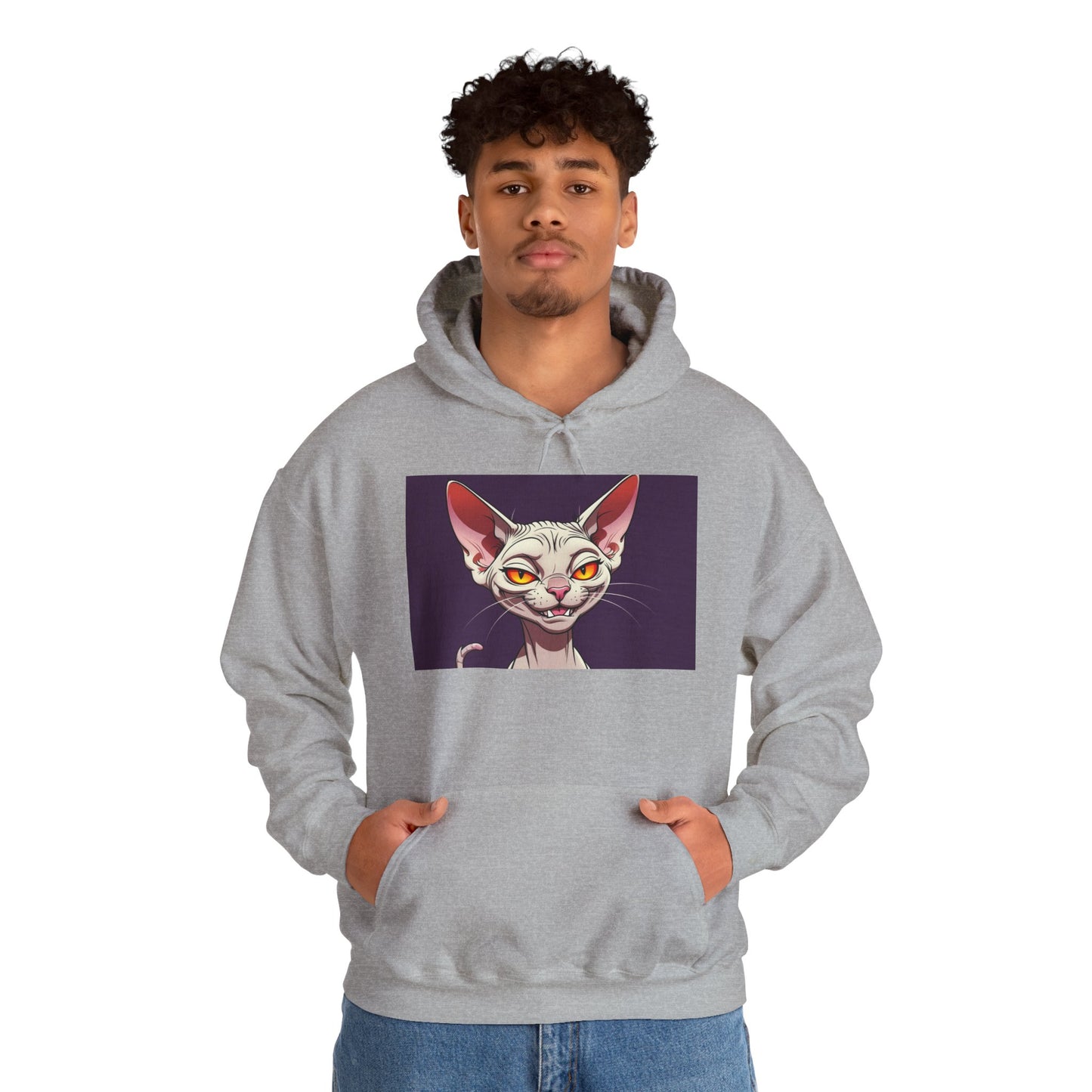 'EVIL KITTY' Hoodie, Unisex Heavy Blend Sweatshirt, Hooded Sweater, Hooded Jumper.
