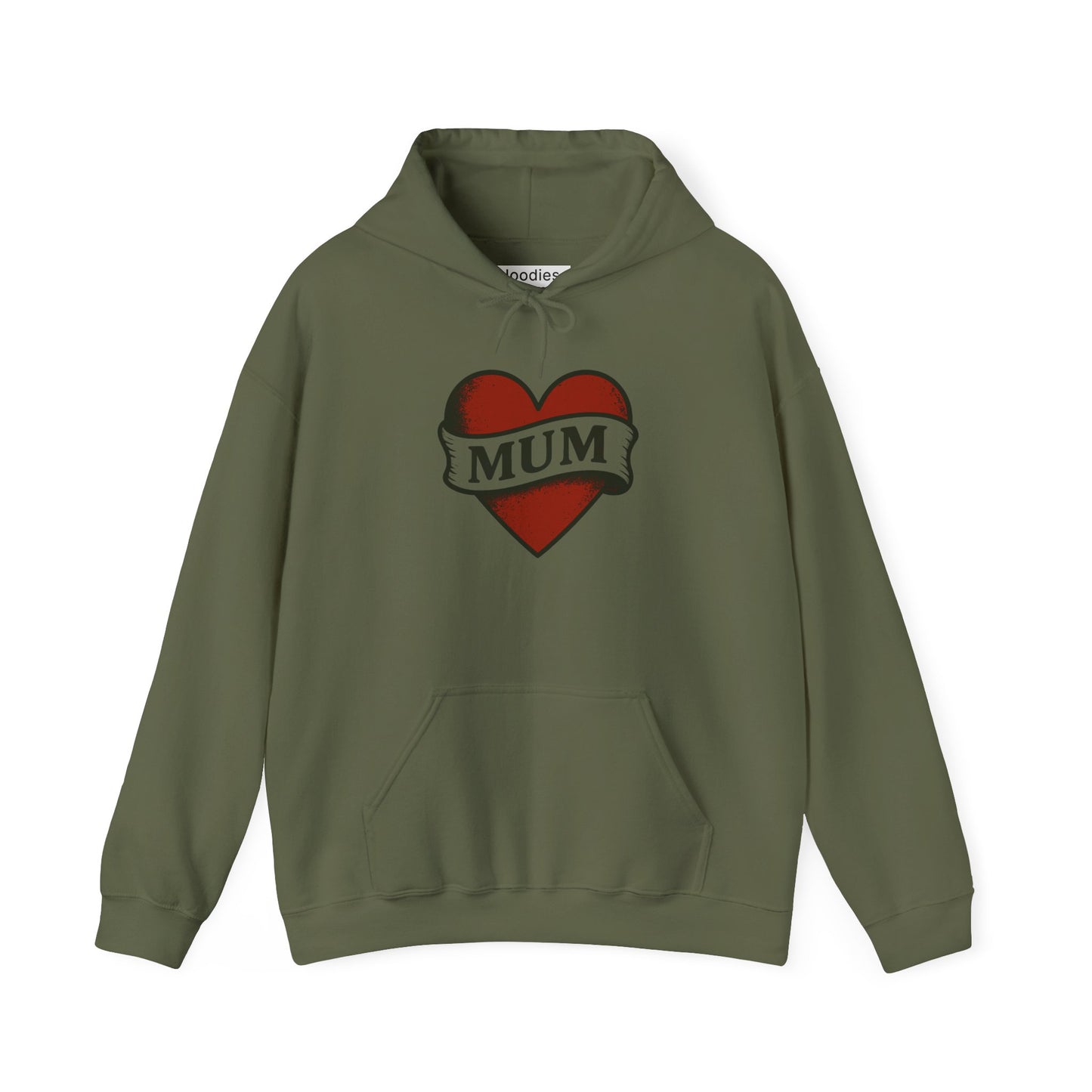 'MUM HEART' Hoodie, Unisex Heavy Blend Sweatshirt, Hooded Sweater, Hooded Jumper.