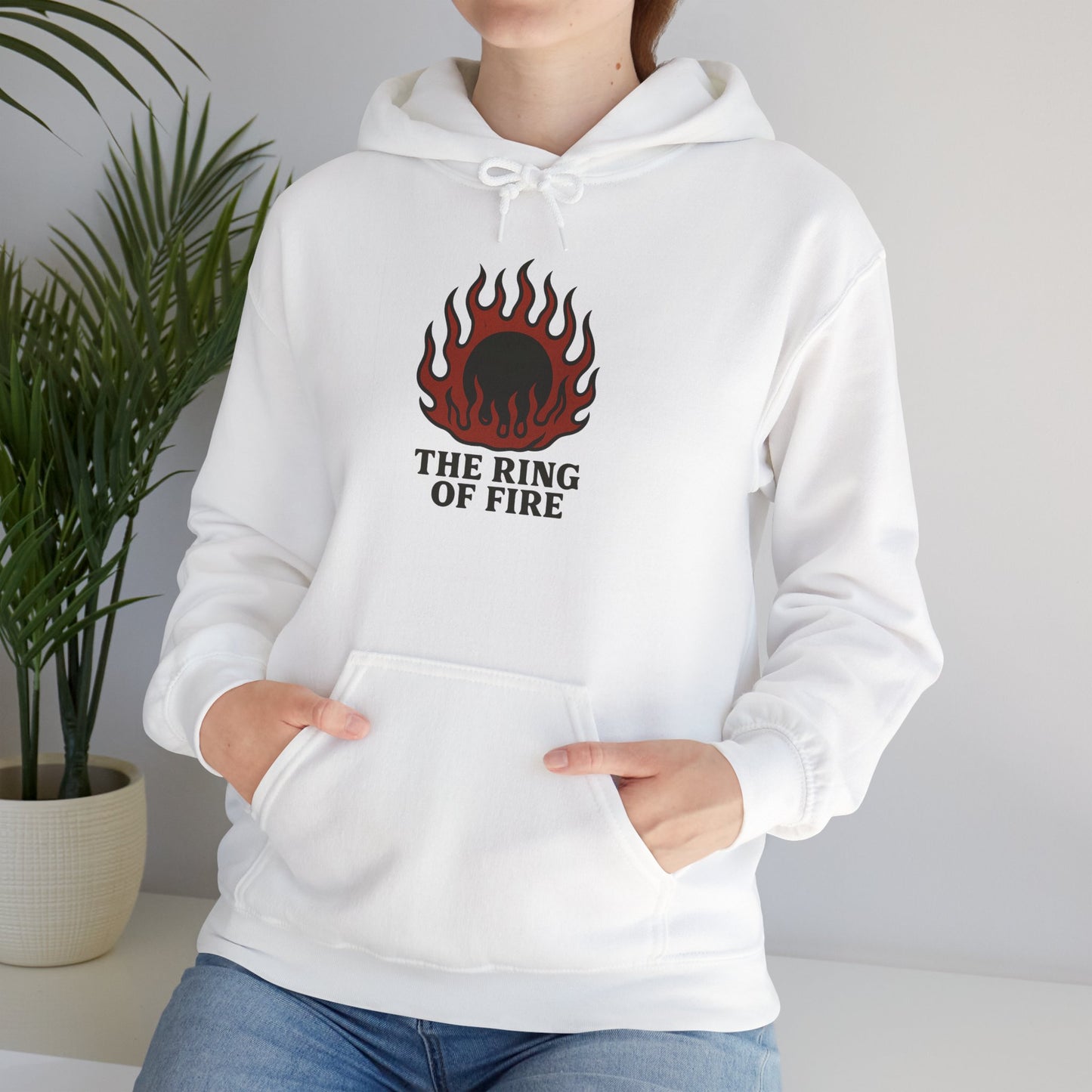 'THE RING OF FIRE' Hoodie, Unisex Heavy Blend Sweatshirt, Hooded Sweater, Hooded Jumper.