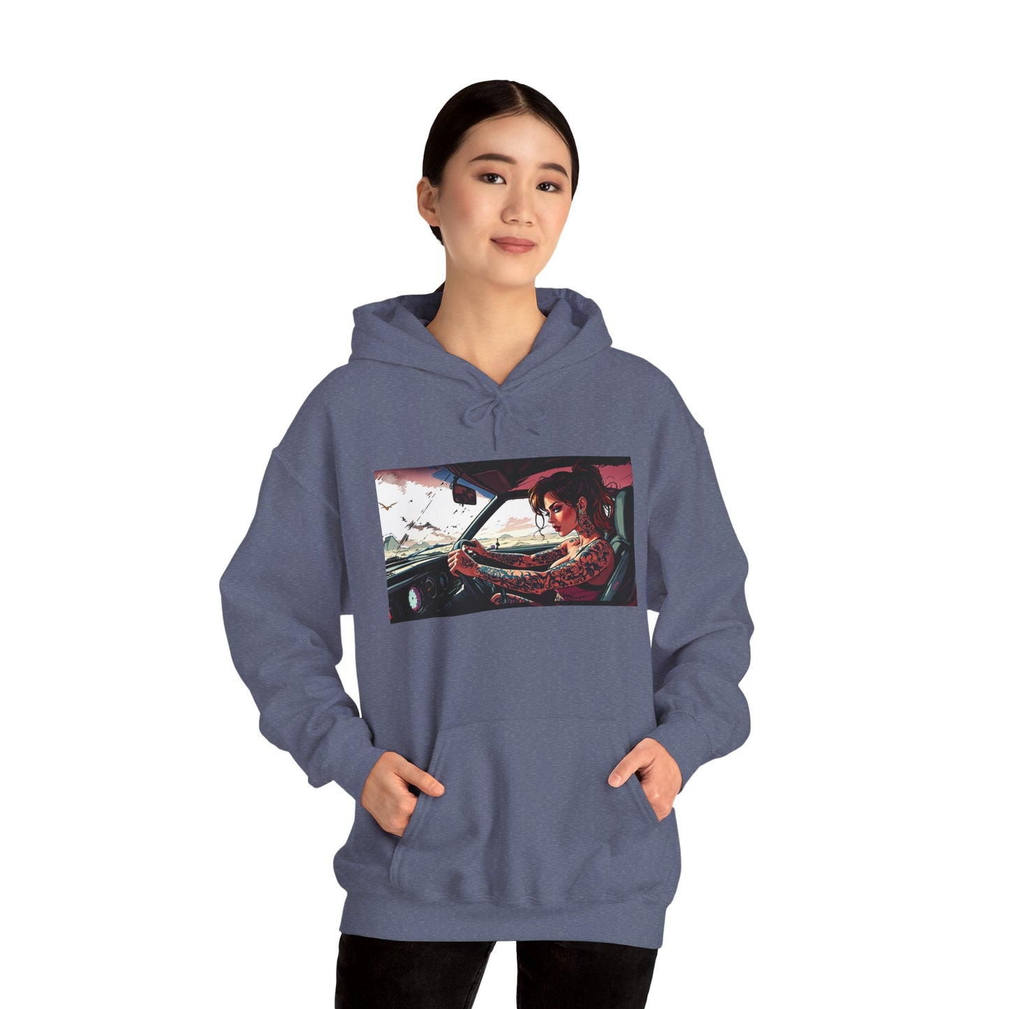 'FAST LANE' Hoodie, Unisex Heavy Blend Sweatshirt, Hooded Sweater, Hooded Jumper.