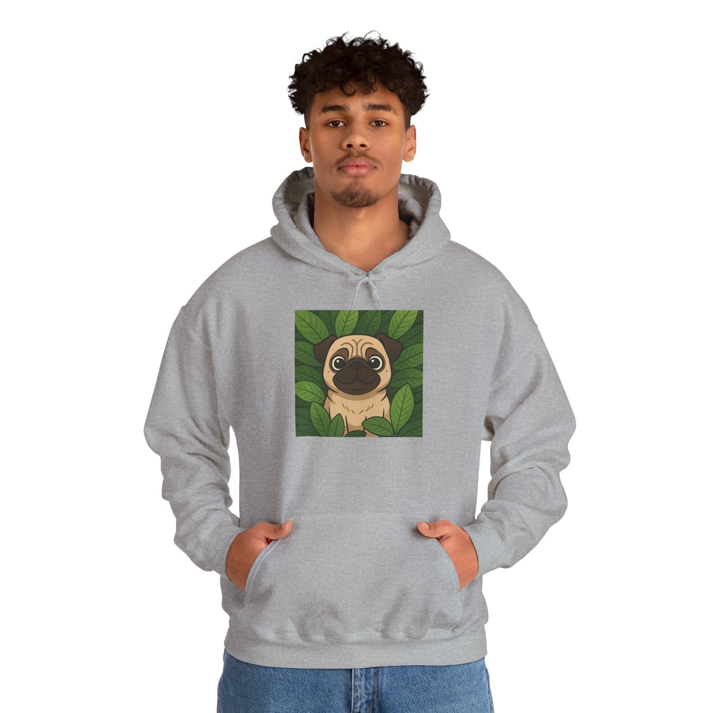'PUG DOG' Hoodie, Unisex Heavy Blend Sweatshirt, Hooded Sweater, Hooded Jumper.