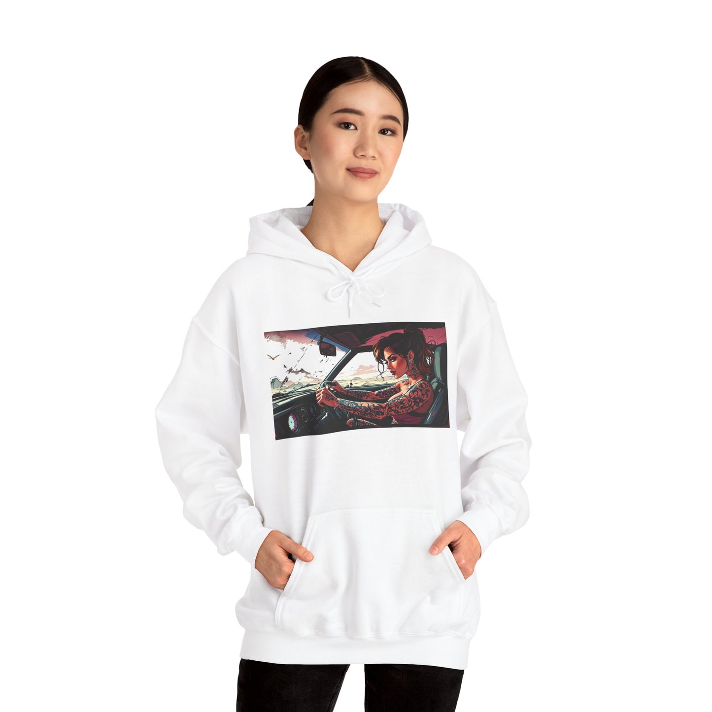 'FAST LANE' Hoodie, Unisex Heavy Blend Sweatshirt, Hooded Sweater, Hooded Jumper.