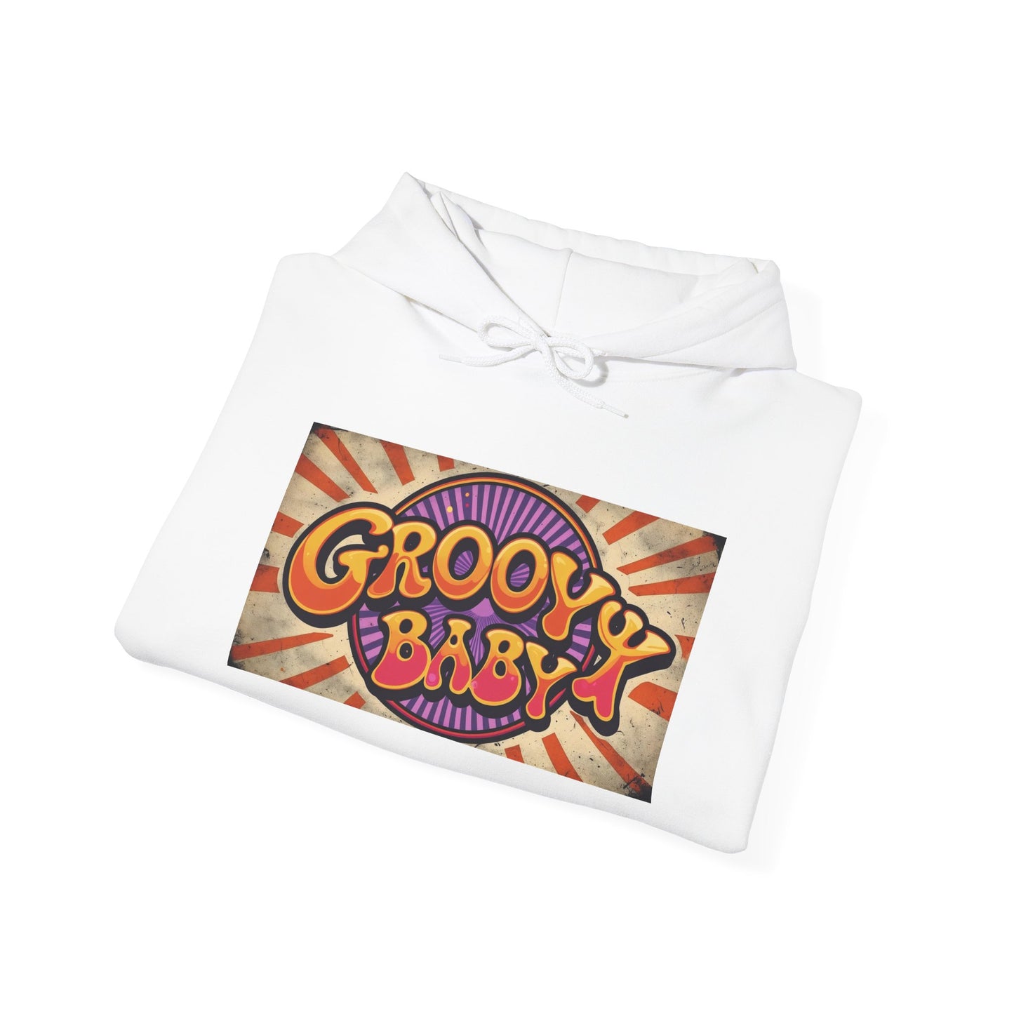 'GROOVY BABY' Hoodie, Unisex Heavy Blend Sweatshirt, Hooded Sweater, Hooded Jumper.