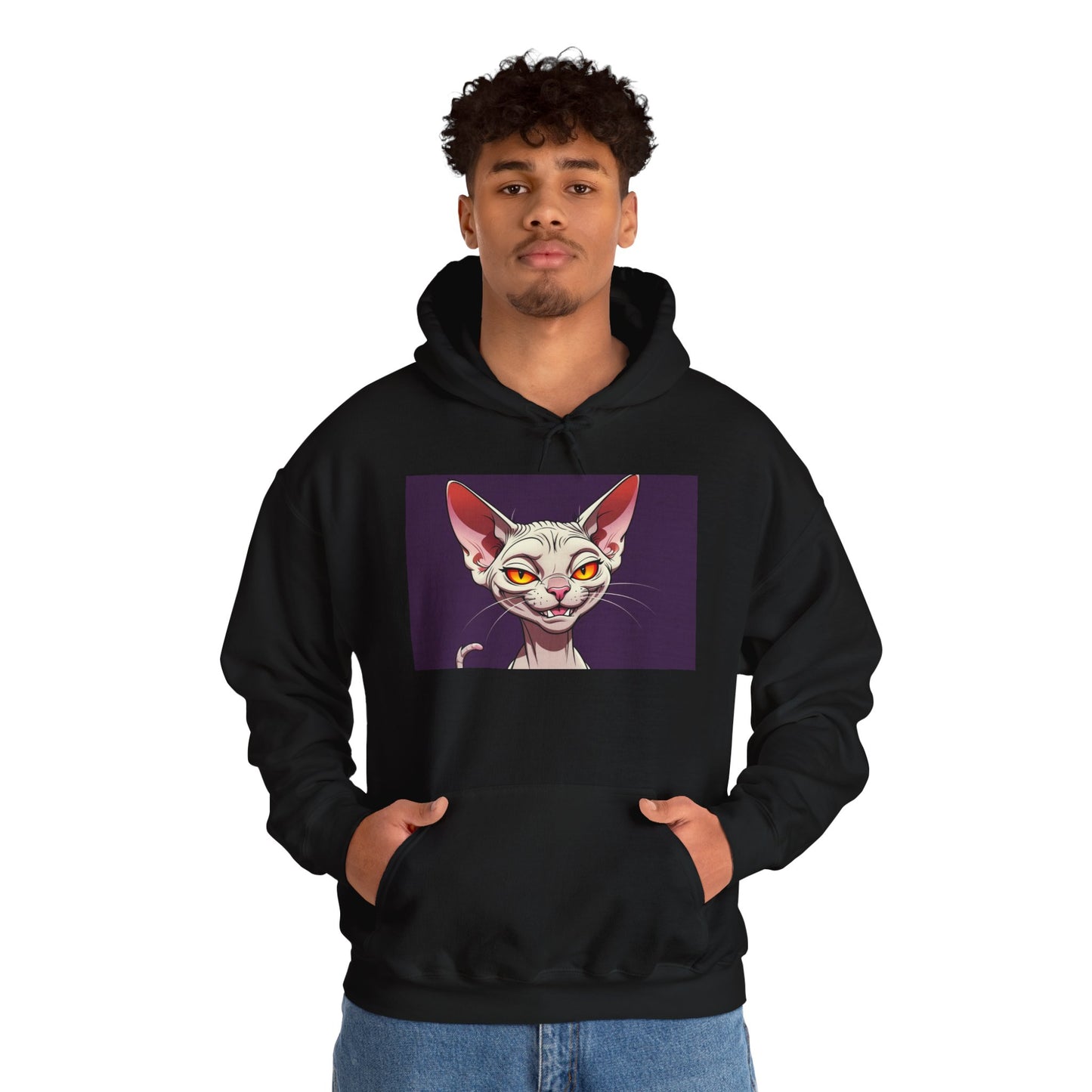 'EVIL KITTY' Hoodie, Unisex Heavy Blend Sweatshirt, Hooded Sweater, Hooded Jumper.