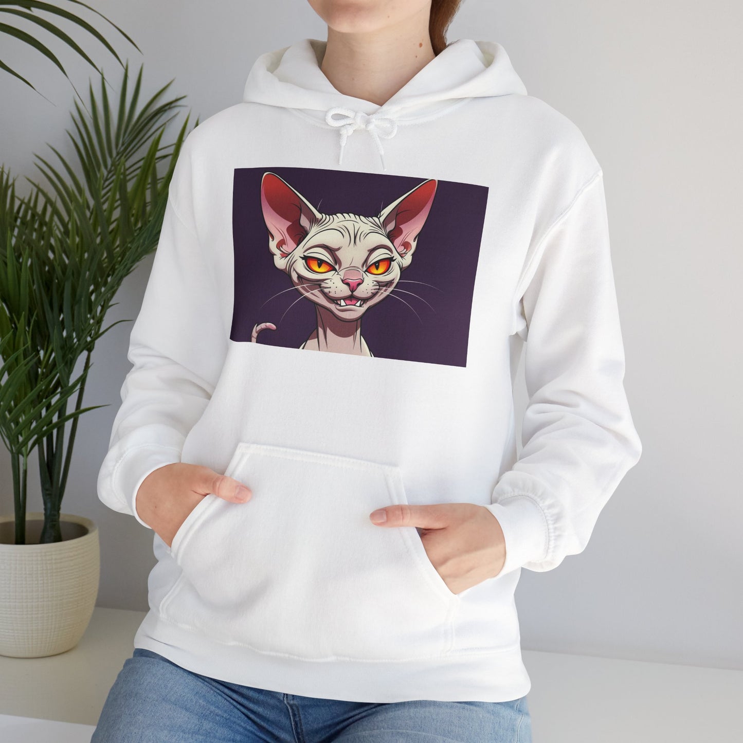 'EVIL KITTY' Hoodie, Unisex Heavy Blend Sweatshirt, Hooded Sweater, Hooded Jumper.